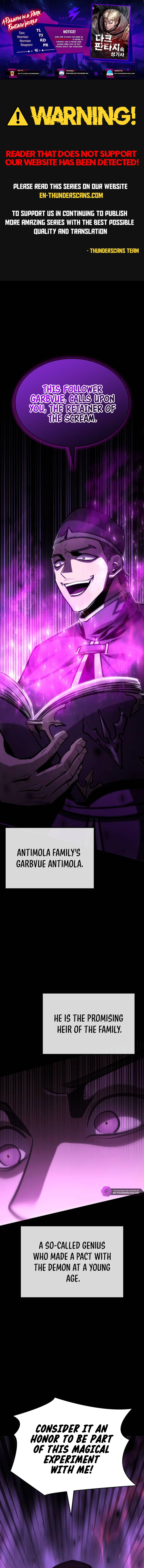 A Paladin in Dark Fantasy Chapter 41 — Page 1