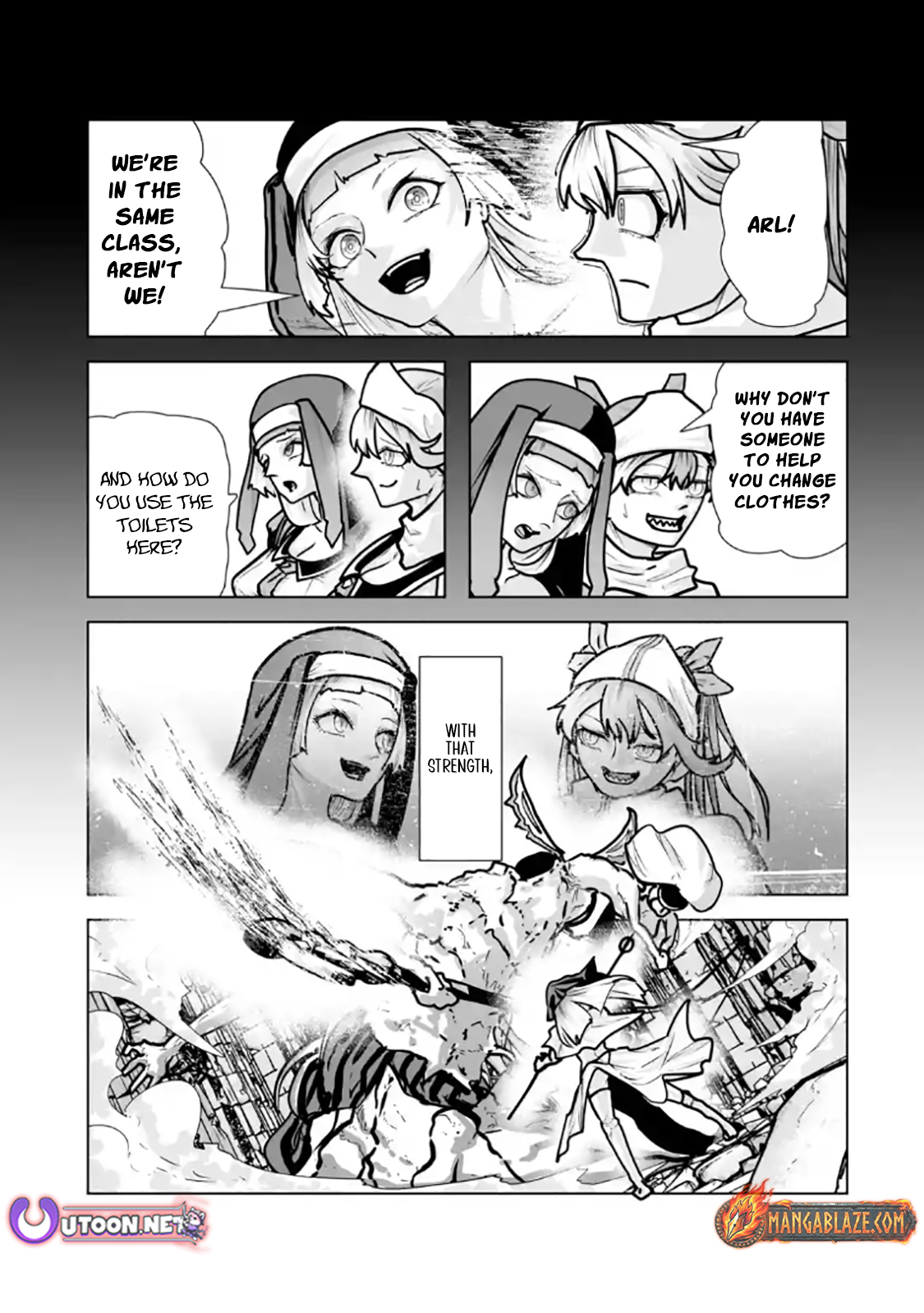 Akuyaku Kizoku ga Hirakinaotte Hametsu Furagu o Jitsuryoku de Hataki Otteitara, Itsunomanika Hirointachi Kara Eiyuushi Sareru you ni Natta ken Chapter 7.2 — Page 10