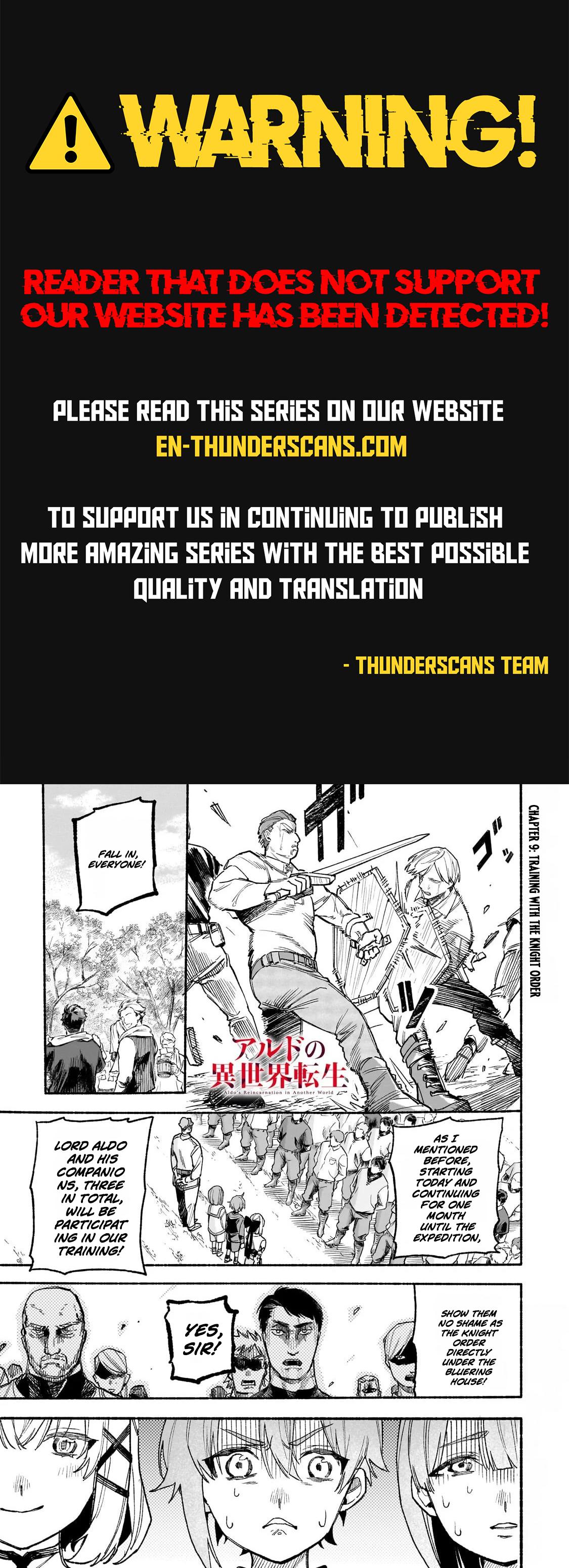 Aldo no Isekai Tensei Chapter 9.1 — Page 1