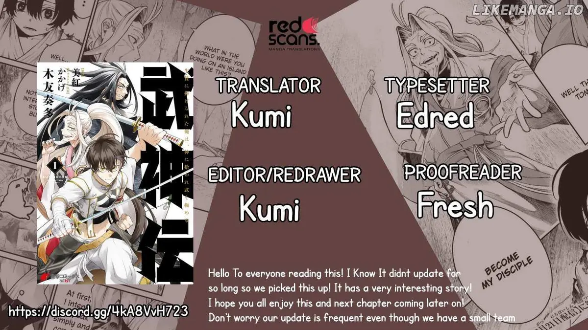 Bushinden: Ikenie ni Sasagerareta Ore wa, Kami ni Hirowaretakeshi wo Kiwameru Chapter 2.1 — Page 1