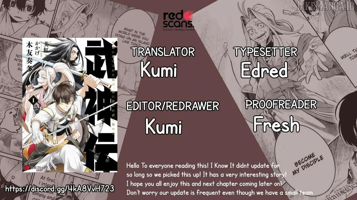 Bushinden: Ikenie ni Sasagerareta Ore wa, Kami ni Hirowaretakeshi wo Kiwameru Chapter 4 — Page 1