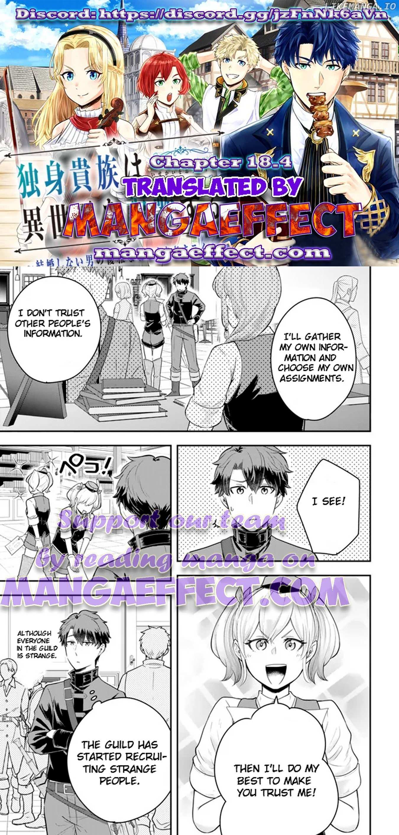 Dokushin Kizoku wa Isekai wo Ouka Suru: Kekkon Shinai Otoko no Yuuga na Ohitori-sama Life Chapter 18.4 — Page 1