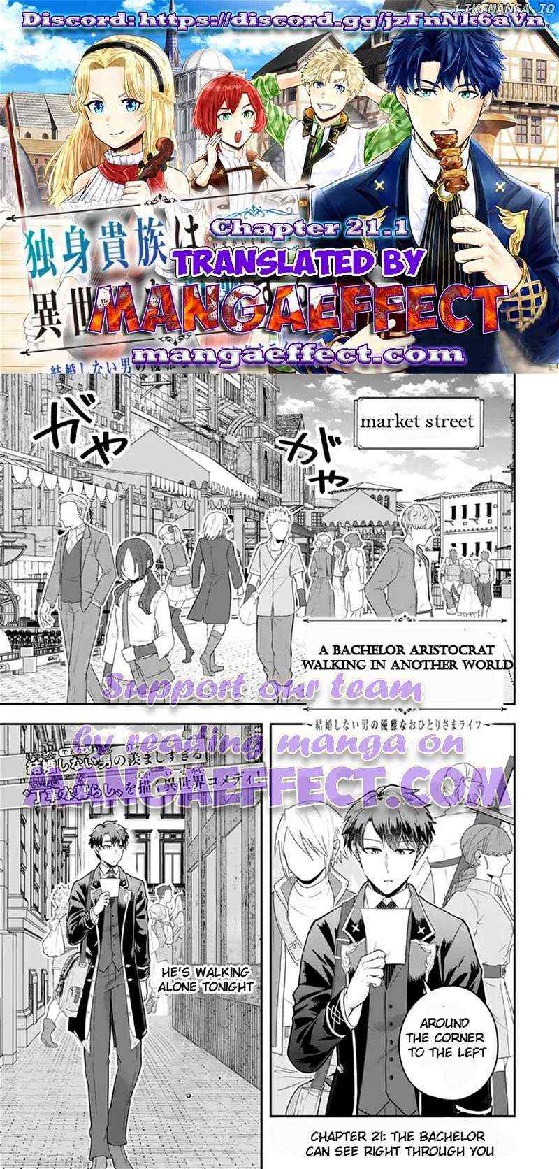 Dokushin Kizoku wa Isekai wo Ouka Suru: Kekkon Shinai Otoko no Yuuga na Ohitori-sama Life Chapter 21.1 — Page 1