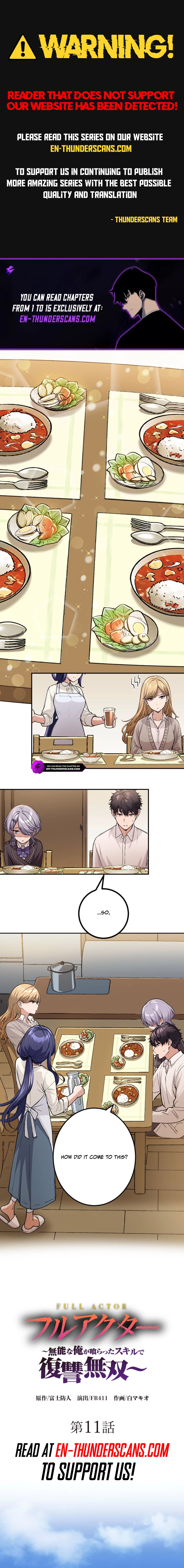 Full Actor ~Munou na Ore ga Kuratta Sukiru de Fukushuu Musou~ Chapter 11 — Page 1