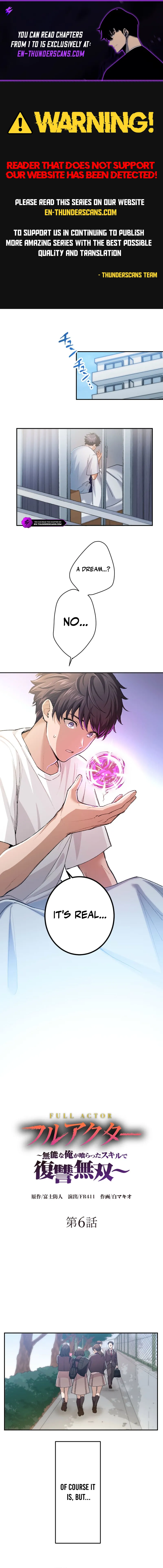 Full Actor ~Munou na Ore ga Kuratta Sukiru de Fukushuu Musou~ Chapter 6 — Page 1