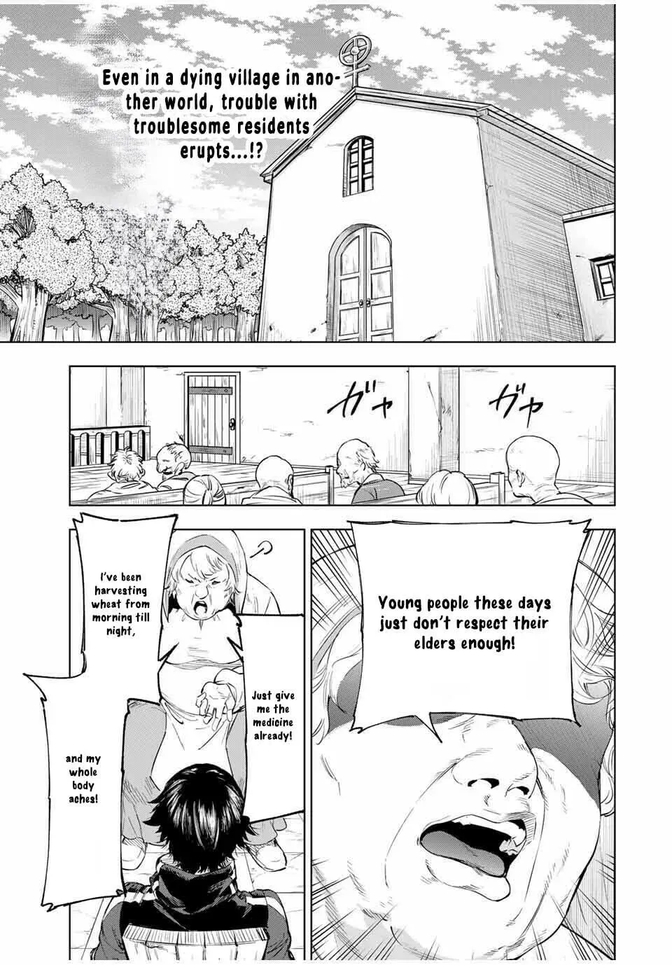 Genkai Shuuraku wo Datsu Mura Shita Renkinjutsushi, Tokai de "Saikyou" nano ga Bare Makuru. ~Rougai domo ni wa Iikagen Aiso ga Tsukimashita~ Chapter 1 — Page 1