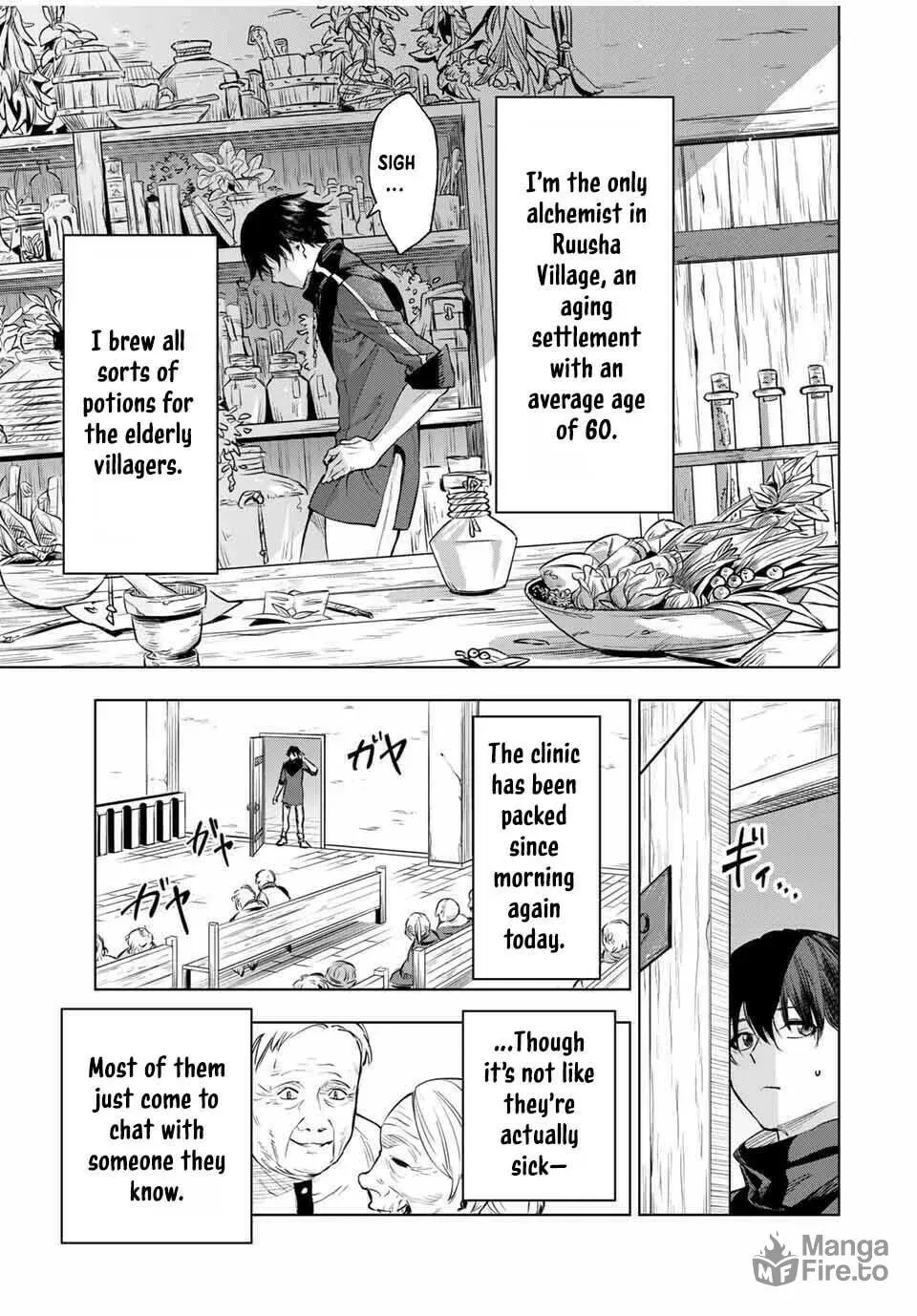 Genkai Shuuraku wo Datsu Mura Shita Renkinjutsushi, Tokai de "Saikyou" nano ga Bare Makuru. ~Rougai domo ni wa Iikagen Aiso ga Tsukimashita~ Chapter 1 — Page 5