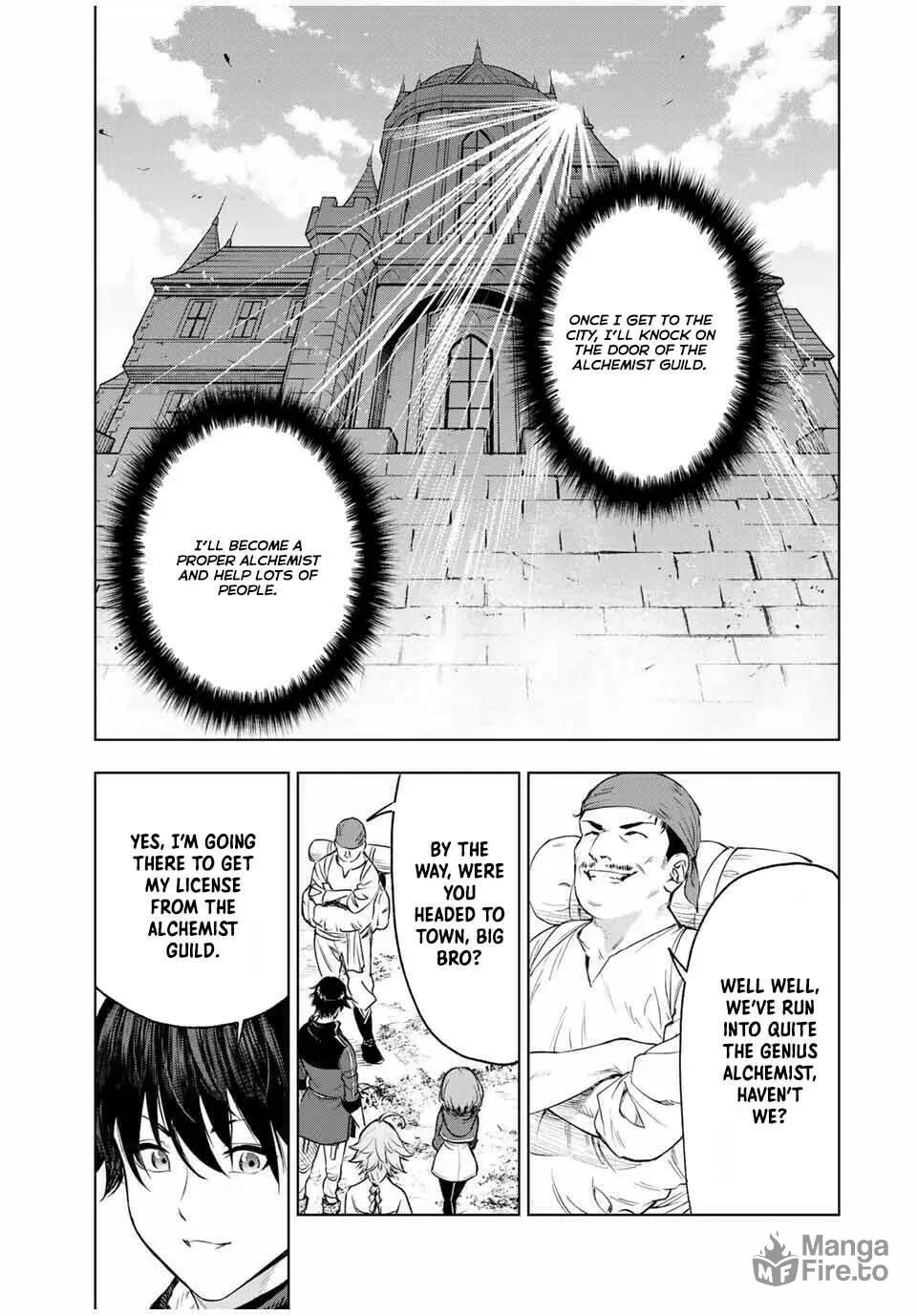 Genkai Shuuraku wo Datsu Mura Shita Renkinjutsushi, Tokai de "Saikyou" nano ga Bare Makuru. ~Rougai domo ni wa Iikagen Aiso ga Tsukimashita~ Chapter 1 — Page 55