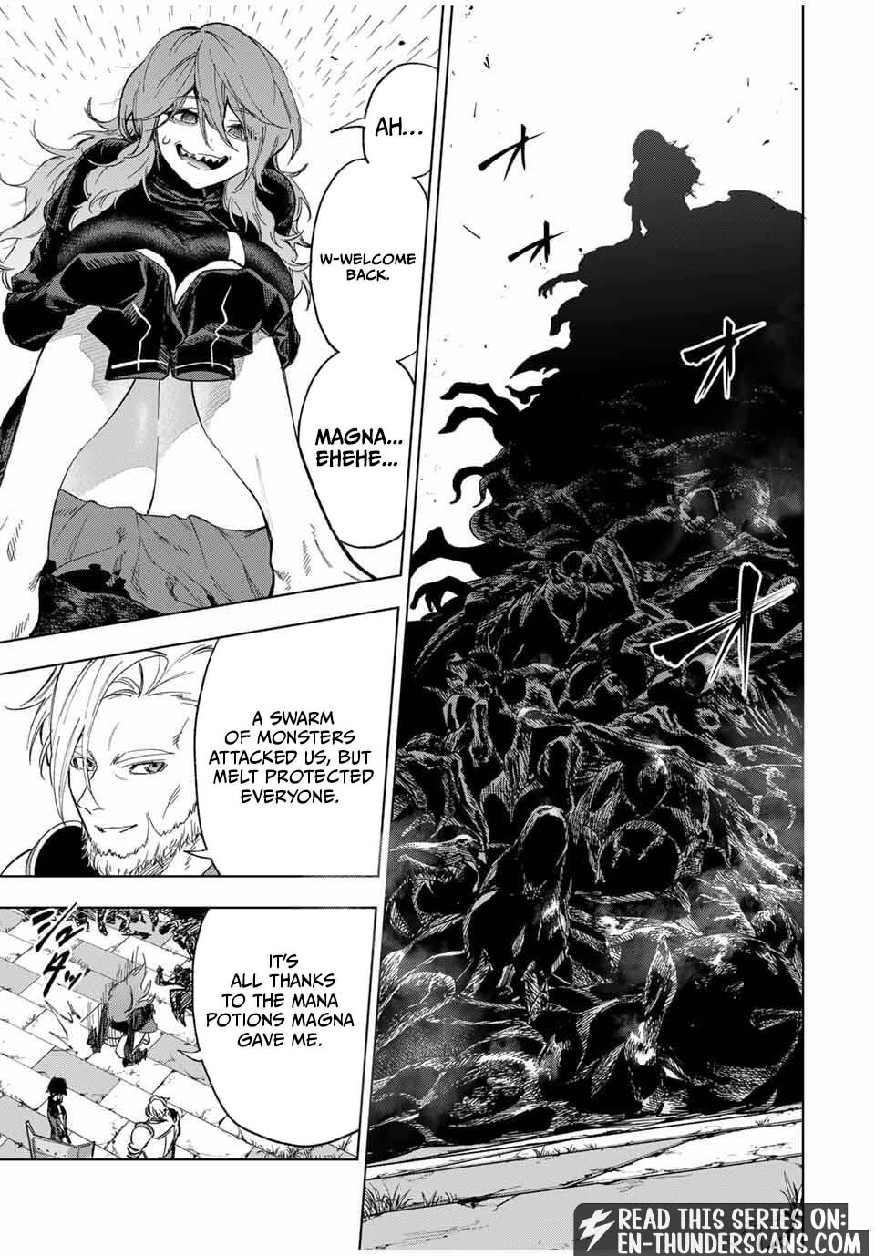 Genkai Shuuraku wo Datsu Mura Shita Renkinjutsushi, Tokai de "Saikyou" nano ga Bare Makuru. ~Rougai domo ni wa Iikagen Aiso ga Tsukimashita~ Chapter 16 — Page 11