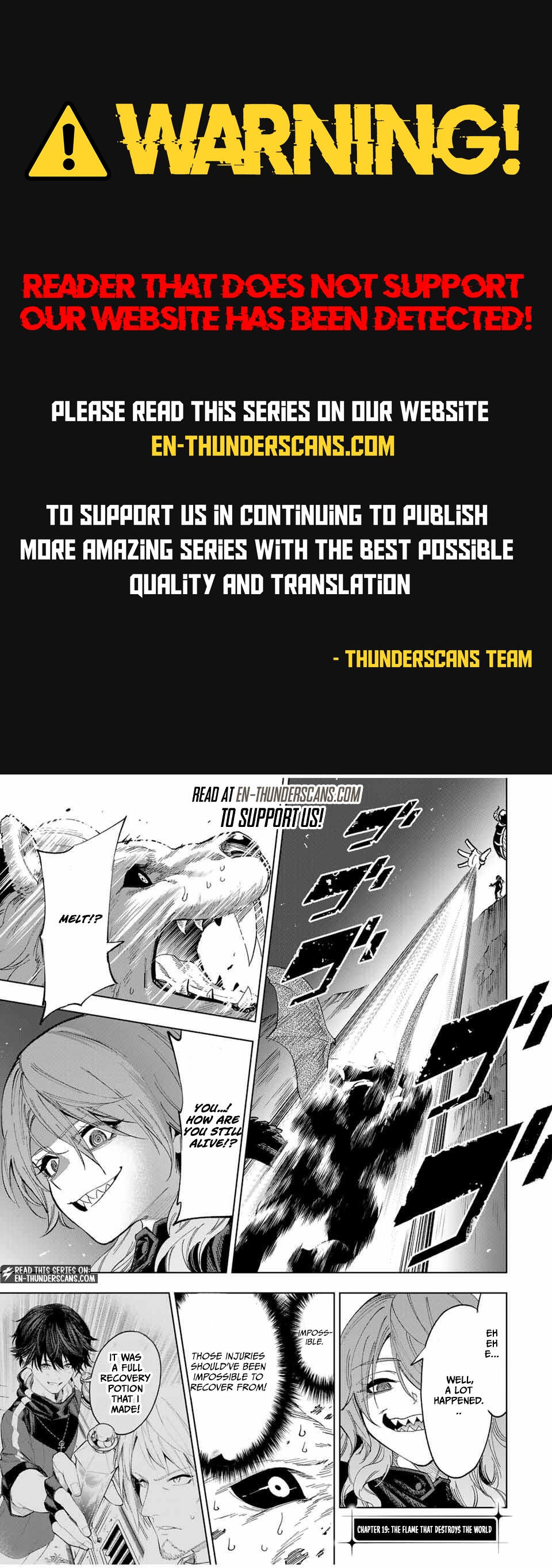 Genkai Shuuraku wo Datsu Mura Shita Renkinjutsushi, Tokai de "Saikyou" nano ga Bare Makuru. ~Rougai domo ni wa Iikagen Aiso ga Tsukimashita~ Chapter 19 — Page 1
