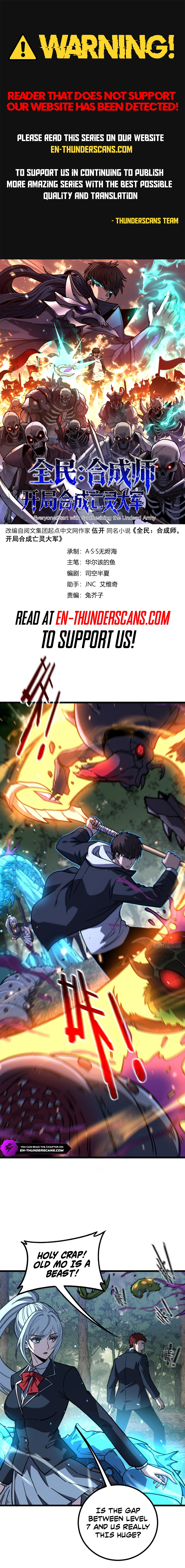 Global Awakening: The Synthesis Master Starts with an Undead Army Chapter 17 — Page 1