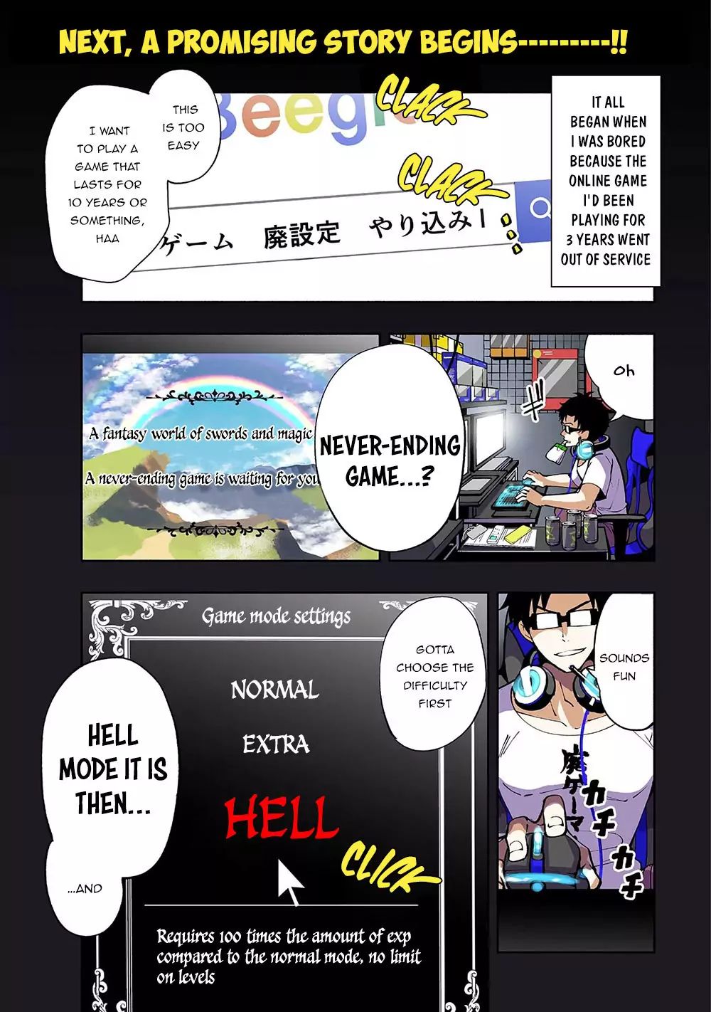 Hellmode ~Gamer Who Likes to Speedrun Becomes Peerless in a Parallel World with Obsolete Setting~ Chapter 1 — Page 2