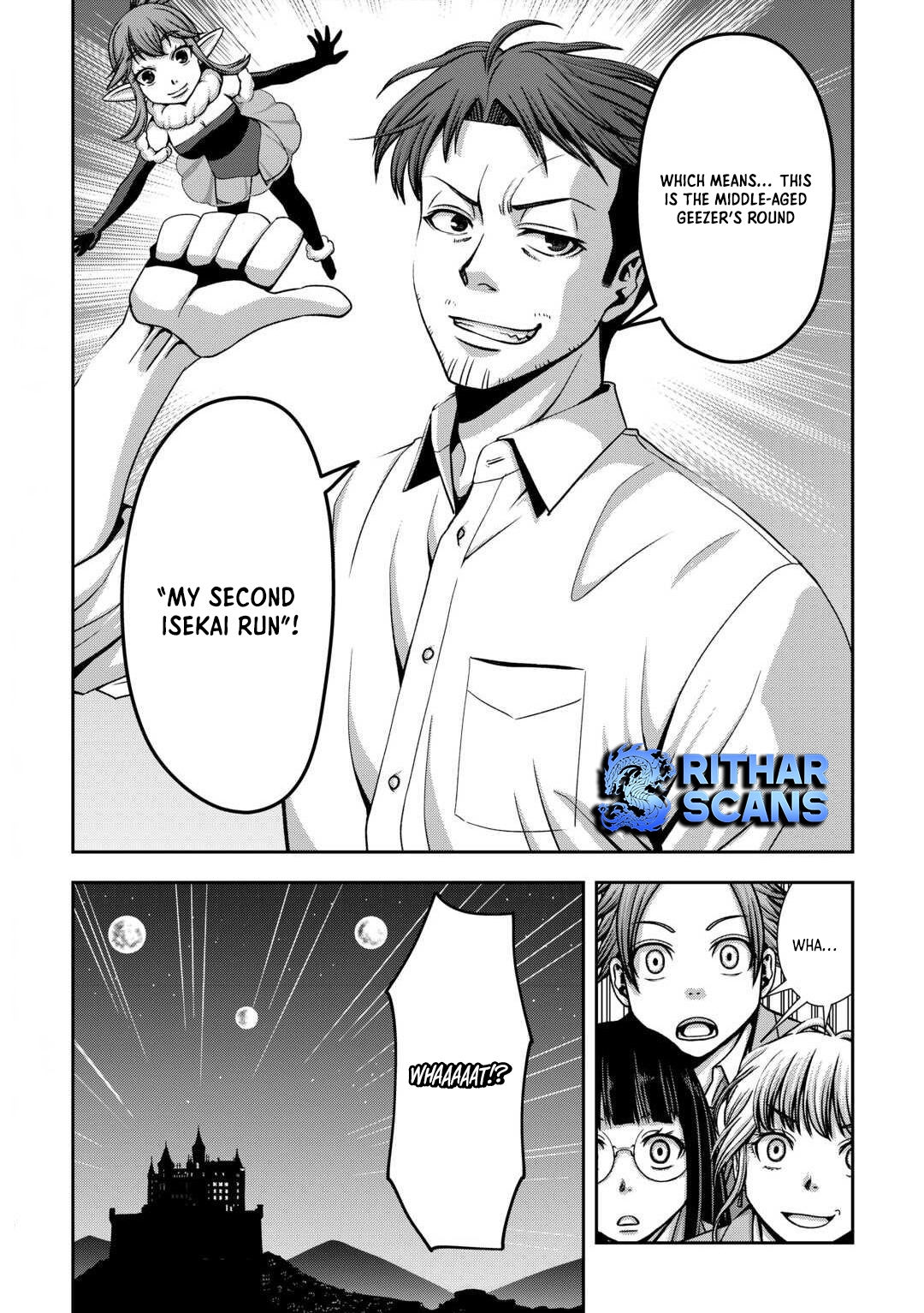 Isekai Nidome no Ossan, Dou Kangaete mo Koukousei Yuusha yori Tsuyoi Chapter 1 — Page 43