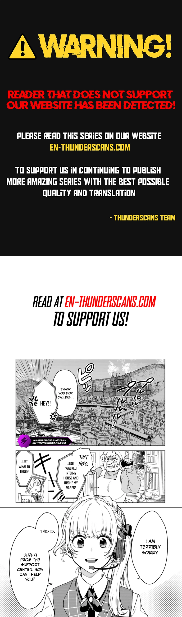 Kochira, Isekai Sapoto Senta no Suzuki ga Uketamawarimasu Chapter 1 — Page 1