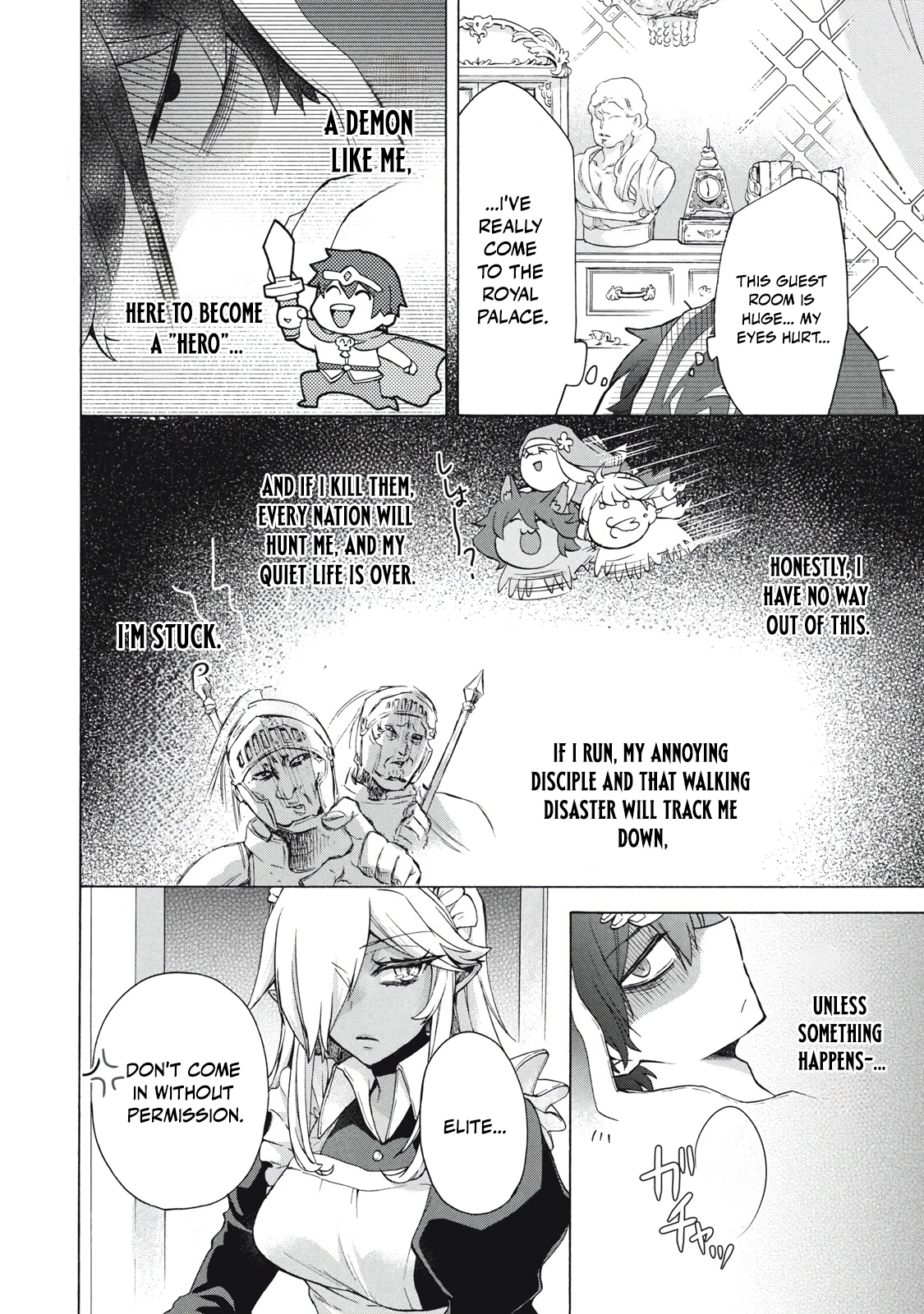 "Kukuku... Yatsu wa Shitennou no Naka demo Saijaku" to Kaikosareta Ore, Naze ka Yuusha to Seijo ni Shishou ni naru Chapter 16.1 — Page 6