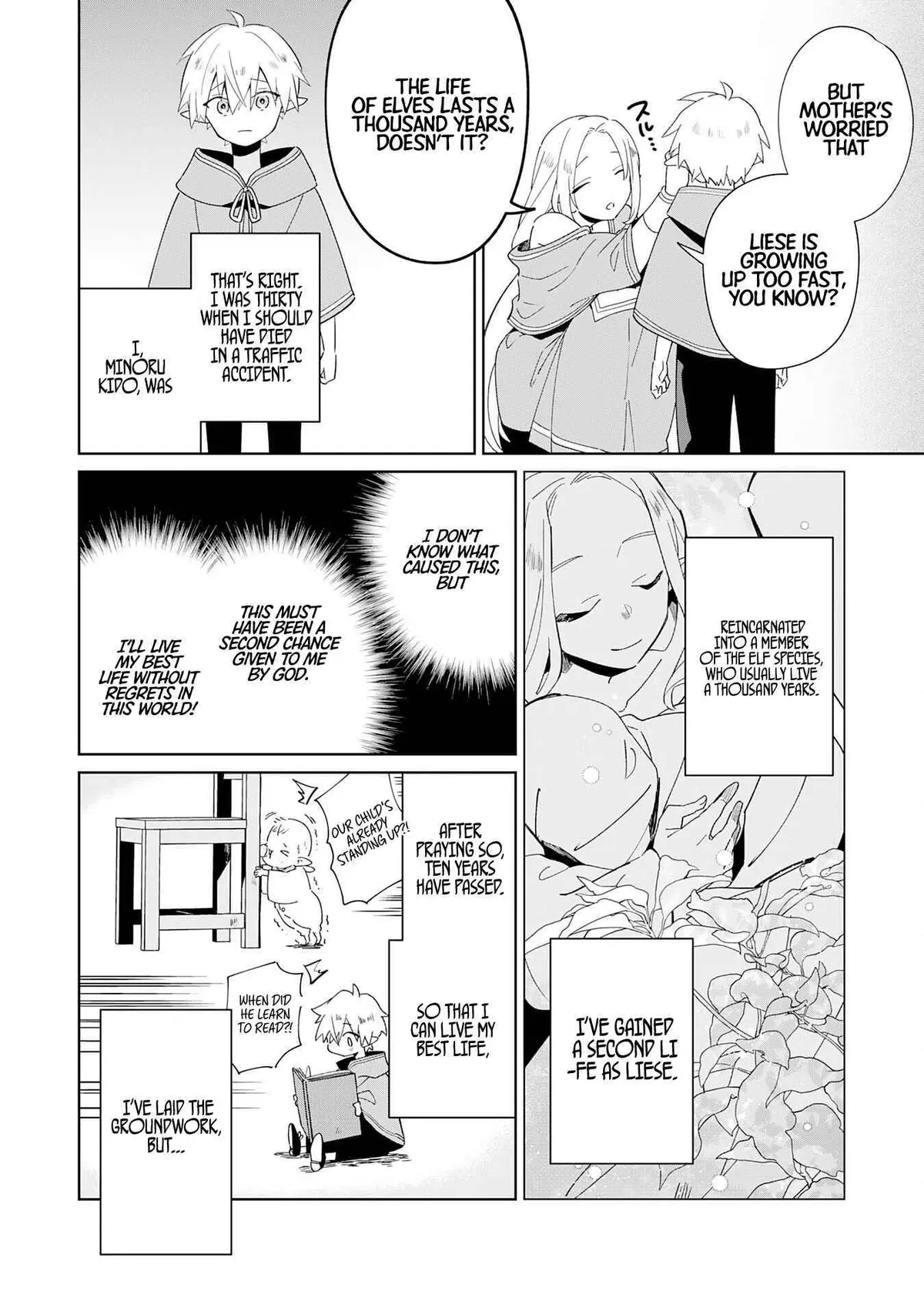 Majutsu o Kiwamete Tabi ni Deta Tensei Elf, Moteamashita Jumyou de Ikeru Densetsu to naru Chapter 1 — Page 10