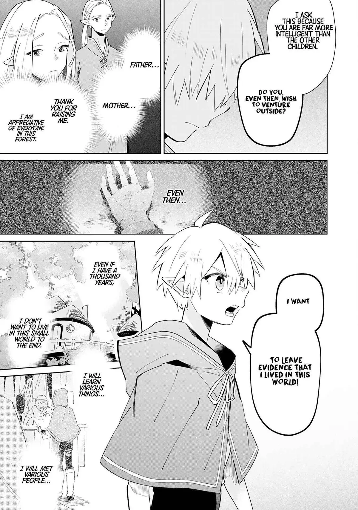 Majutsu o Kiwamete Tabi ni Deta Tensei Elf, Moteamashita Jumyou de Ikeru Densetsu to naru Chapter 1 — Page 13