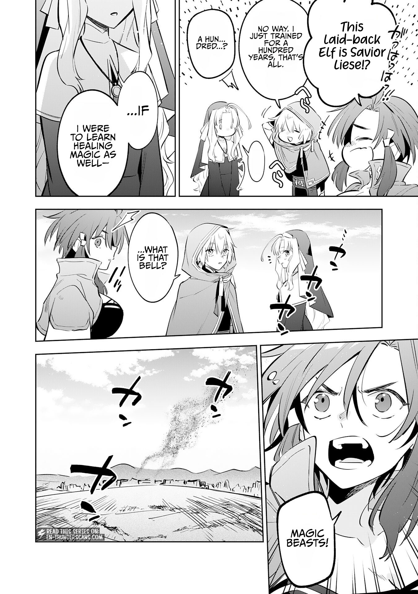 Majutsu o Kiwamete Tabi ni Deta Tensei Elf, Moteamashita Jumyou de Ikeru Densetsu to naru Chapter 34 — Page 14