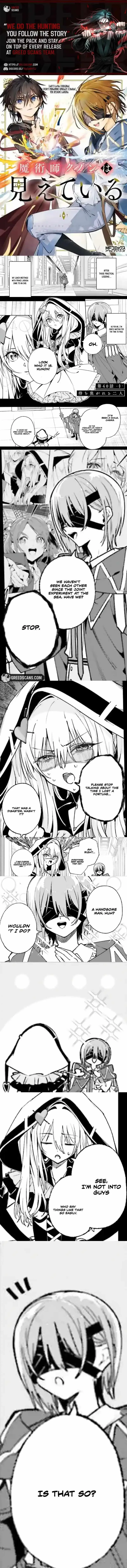 Majutsushi Kunon wa Miete Iru Chapter 40.1 — Page 1