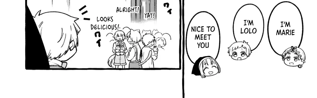 Moto Kizoku no Yonkyoudai wa Kujikenai! Chibikko dakedo Okkina Mofumofu to Issho ni Taisetsu na Kazoku wo Mamoru no ra! Chapter 1 — Page 57