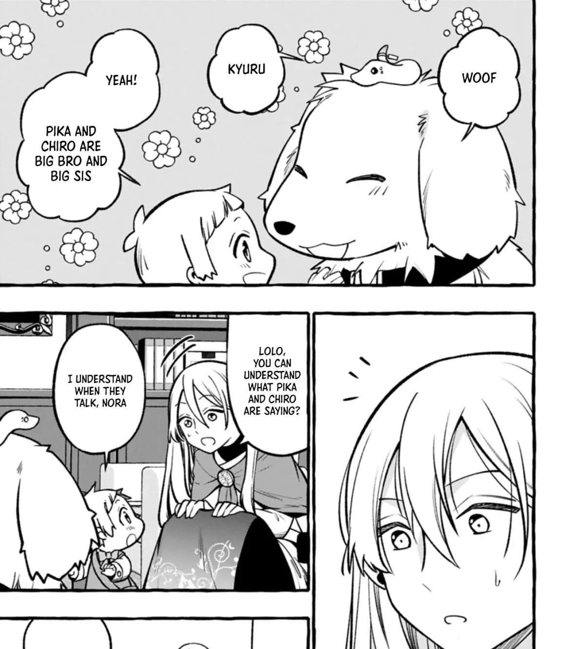 Moto Kizoku no Yonkyoudai wa Kujikenai! Chibikko dakedo Okkina Mofumofu to Issho ni Taisetsu na Kazoku wo Mamoru no ra! Chapter 5.1 — Page 22