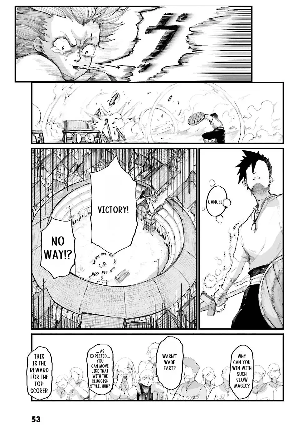 Noroma Mahou to Yobareta Mahoutsukai wa Juuryoku Mahou de Musou suru - Mada Juuryoku no Gainen no nai Sekai nite, Shounen wa Banyuuinryoku no Ou to naru Chapter 1 — Page 55