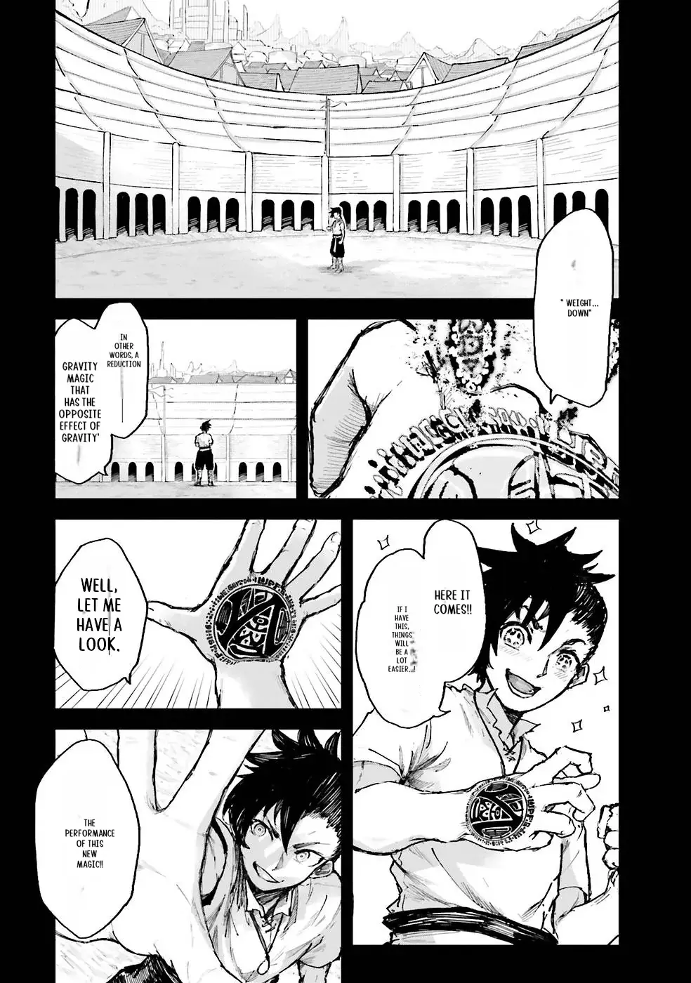 Noroma Mahou to Yobareta Mahoutsukai wa Juuryoku Mahou de Musou suru - Mada Juuryoku no Gainen no nai Sekai nite, Shounen wa Banyuuinryoku no Ou to naru Chapter 3.1 — Page 7