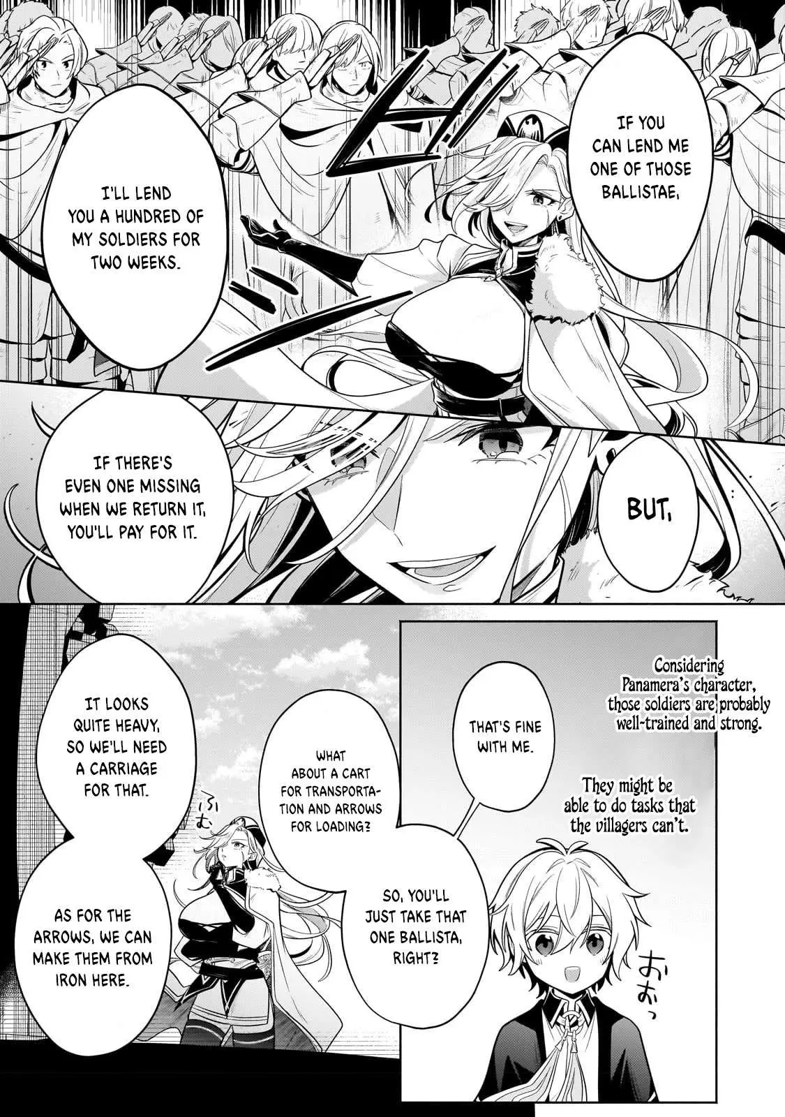 Okiraku Ryoushu no Tanoshii Ryouchi Bouei ~Seisan-kei Majutsu de Na mo na Kimura wo Saikyou no Jousai Toshi ni~ Chapter 19 — Page 23