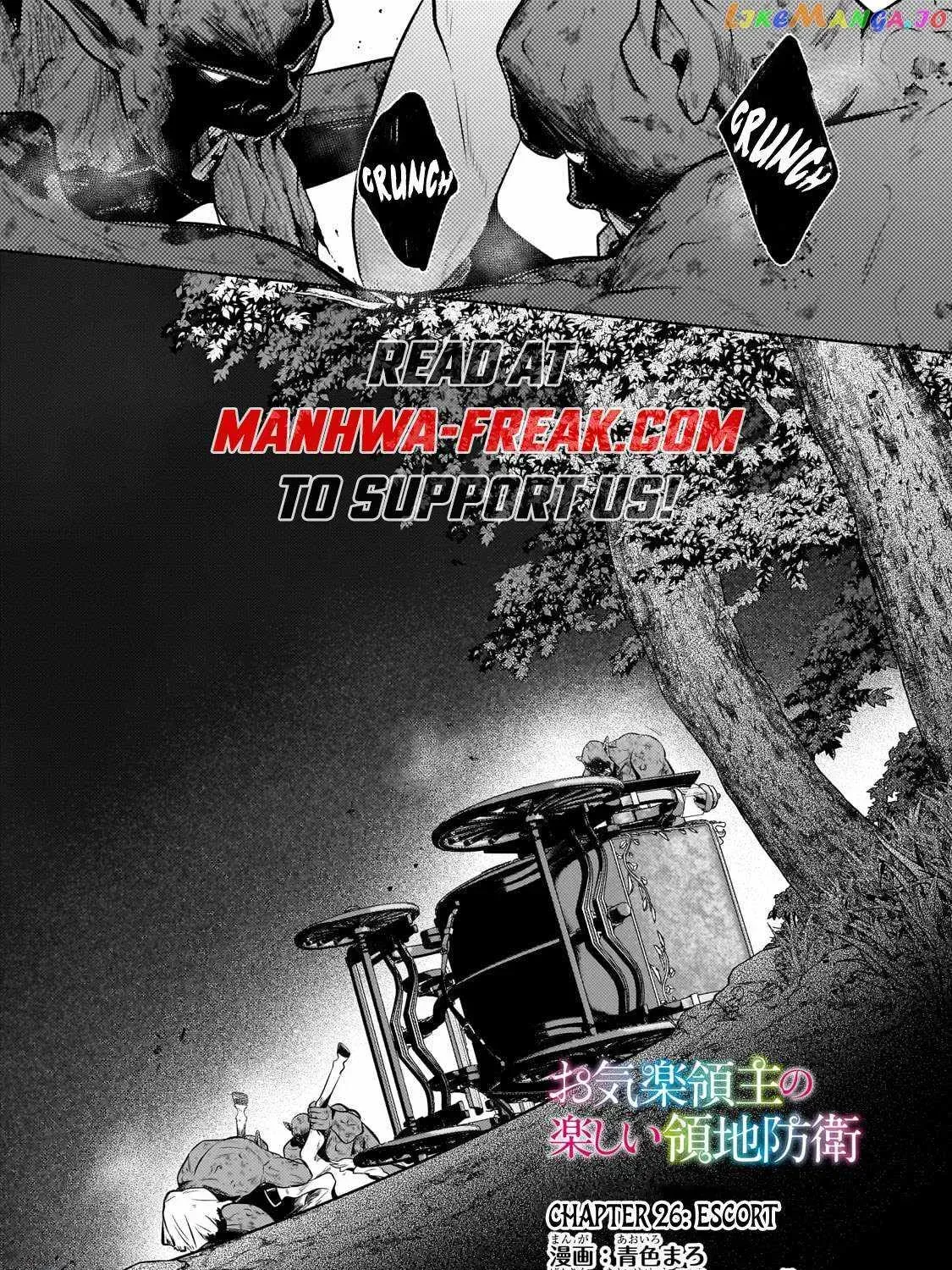 Okiraku Ryoushu no Tanoshii Ryouchi Bouei ~Seisan-kei Majutsu de Na mo na Kimura wo Saikyou no Jousai Toshi ni~ Chapter 26 — Page 1