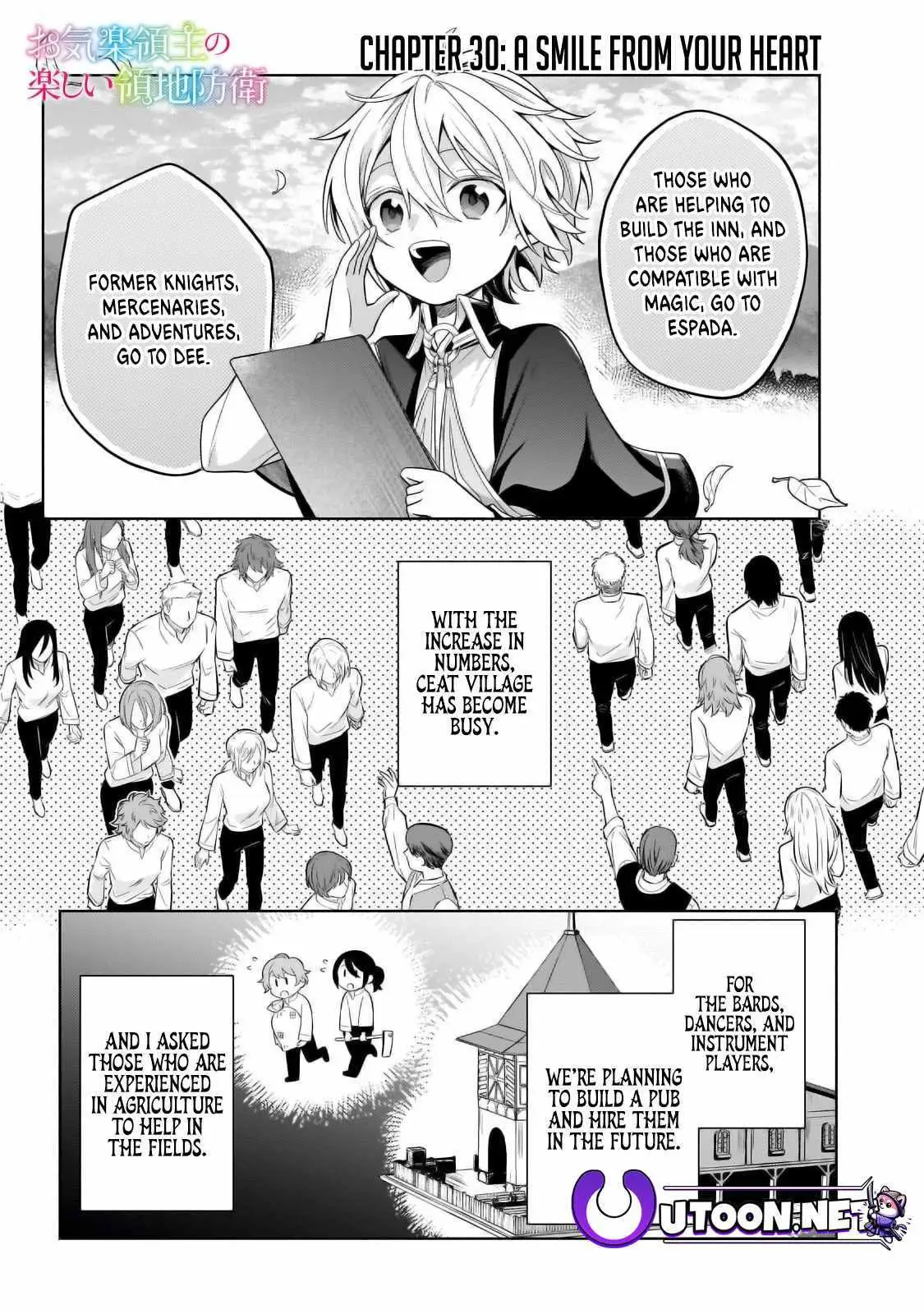 Okiraku Ryoushu no Tanoshii Ryouchi Bouei ~Seisan-kei Majutsu de Na mo na Kimura wo Saikyou no Jousai Toshi ni~ Chapter 30.1 — Page 3