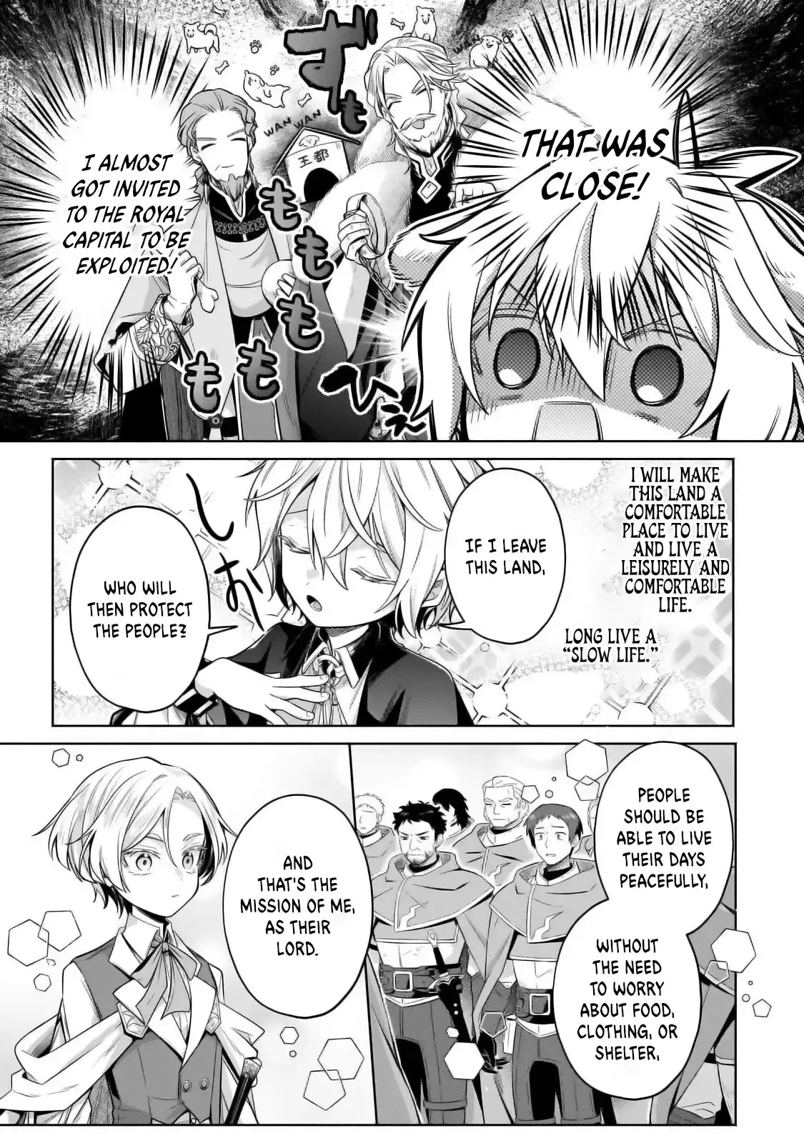 Okiraku Ryoushu no Tanoshii Ryouchi Bouei ~Seisan-kei Majutsu de Na mo na Kimura wo Saikyou no Jousai Toshi ni~ Chapter 34.1 — Page 4
