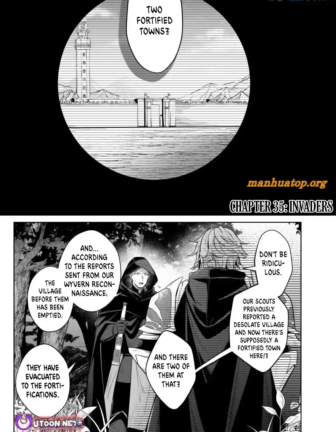 Okiraku Ryoushu no Tanoshii Ryouchi Bouei ~Seisan-kei Majutsu de Na mo na Kimura wo Saikyou no Jousai Toshi ni~ Chapter 35.1 — Page 1