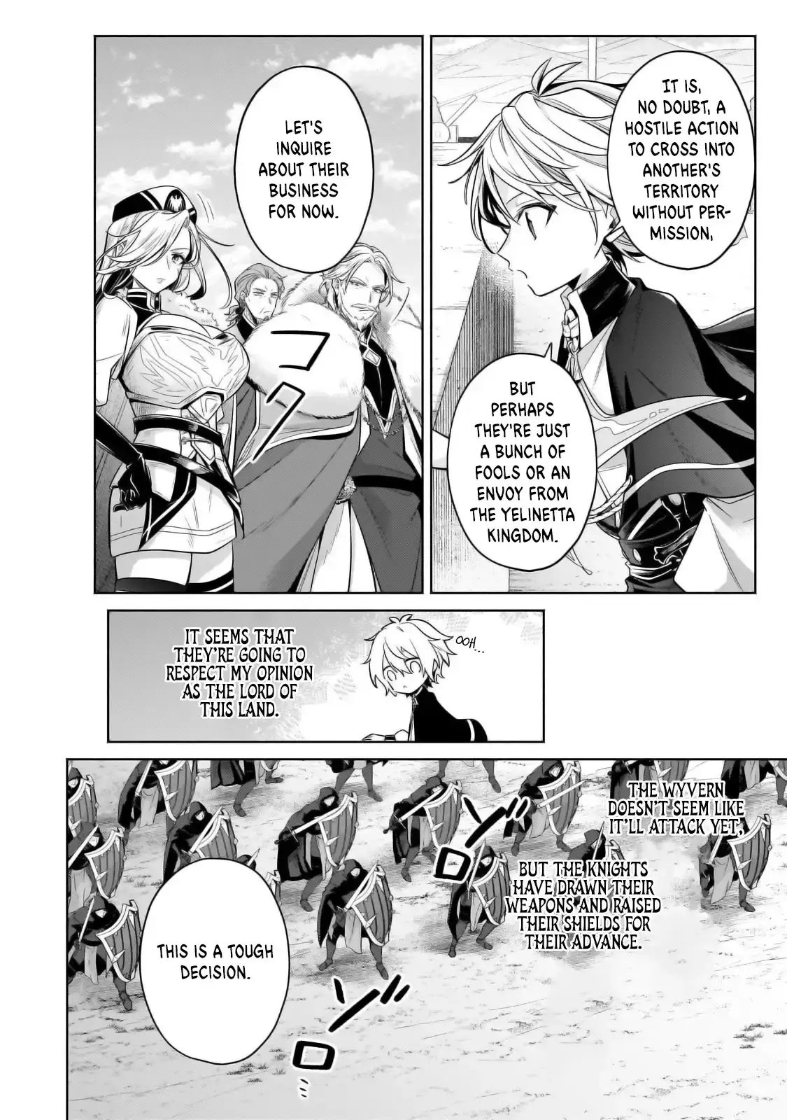 Okiraku Ryoushu no Tanoshii Ryouchi Bouei ~Seisan-kei Majutsu de Na mo na Kimura wo Saikyou no Jousai Toshi ni~ Chapter 35.1 — Page 12