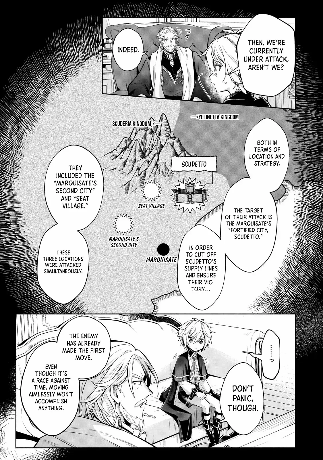 Okiraku Ryoushu no Tanoshii Ryouchi Bouei ~Seisan-kei Majutsu de Na mo na Kimura wo Saikyou no Jousai Toshi ni~ Chapter 36.1 — Page 8