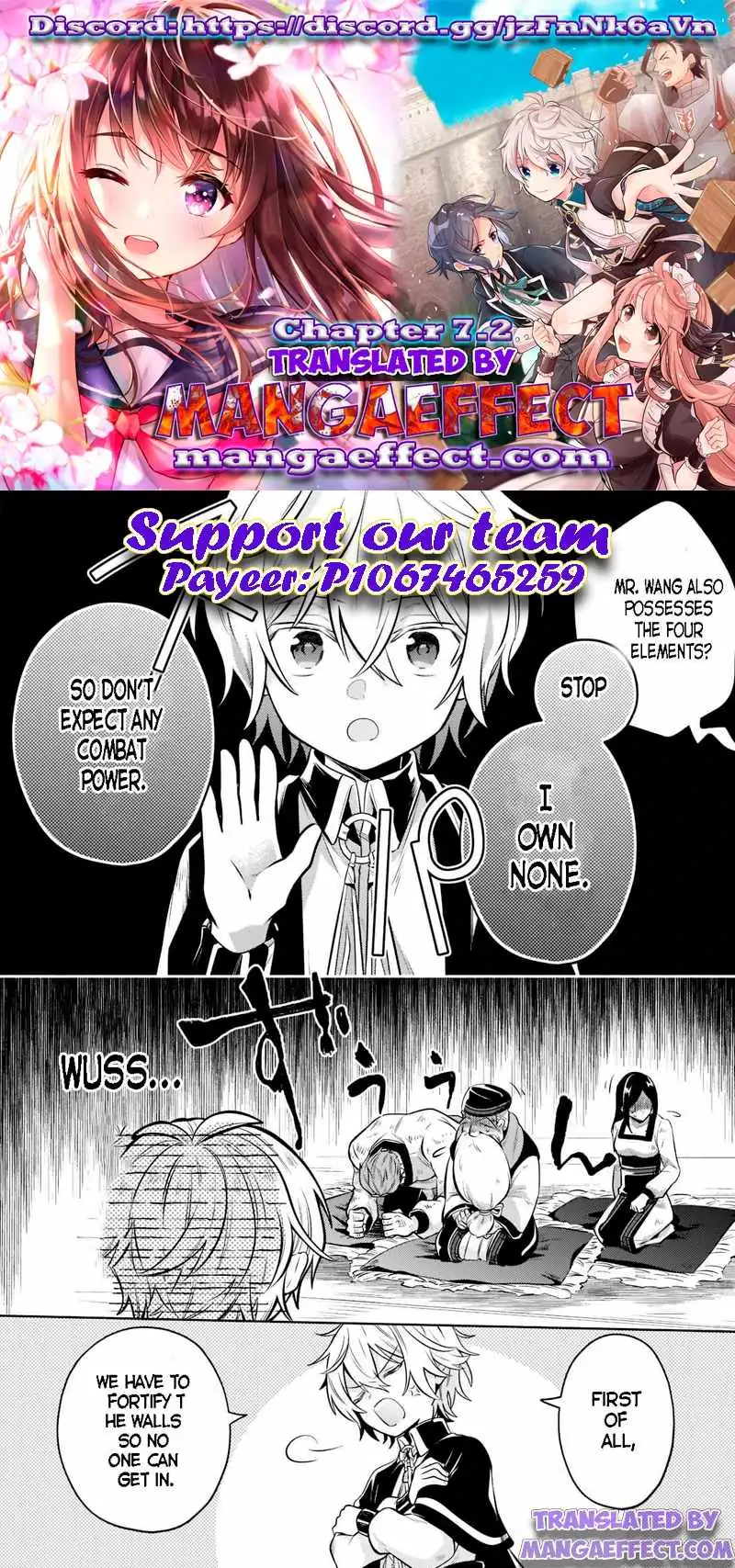 Okiraku Ryoushu no Tanoshii Ryouchi Bouei ~Seisan-kei Majutsu de Na mo na Kimura wo Saikyou no Jousai Toshi ni~ Chapter 7.2 — Page 1