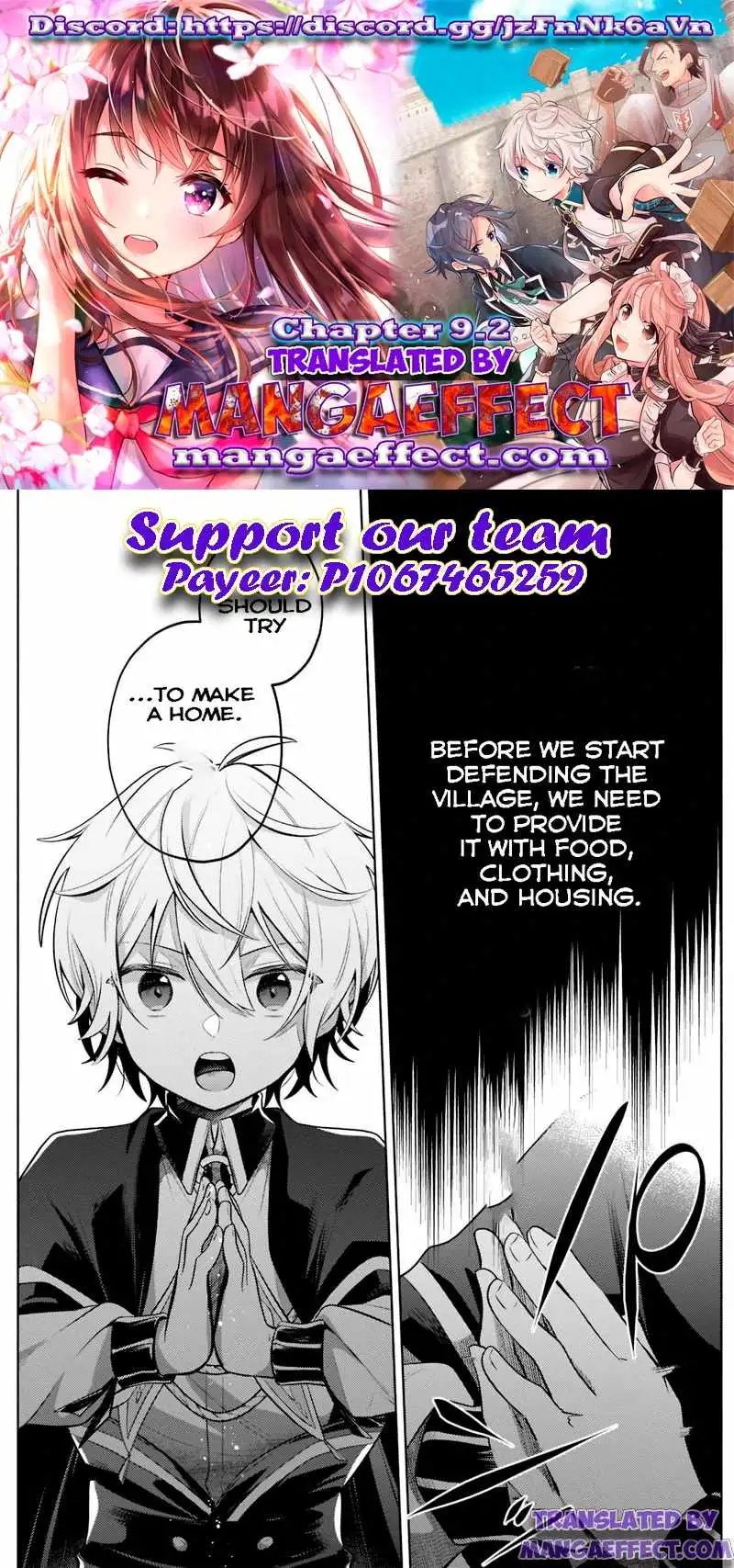 Okiraku Ryoushu no Tanoshii Ryouchi Bouei ~Seisan-kei Majutsu de Na mo na Kimura wo Saikyou no Jousai Toshi ni~ Chapter 9.2 — Page 1