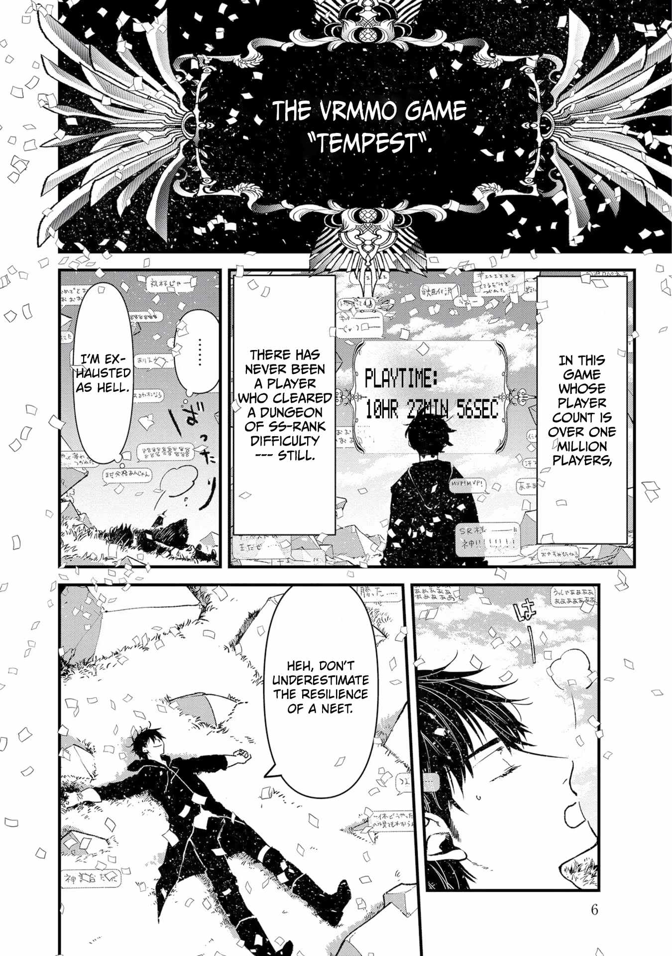 Ore, Yuusha ja Nai desukara.: VR Sekai no Chouten ni Kunrin Seshi Otoko. Tensei shi, Level 1 no Mushoku kara Restart Suru Chapter 1 — Page 6