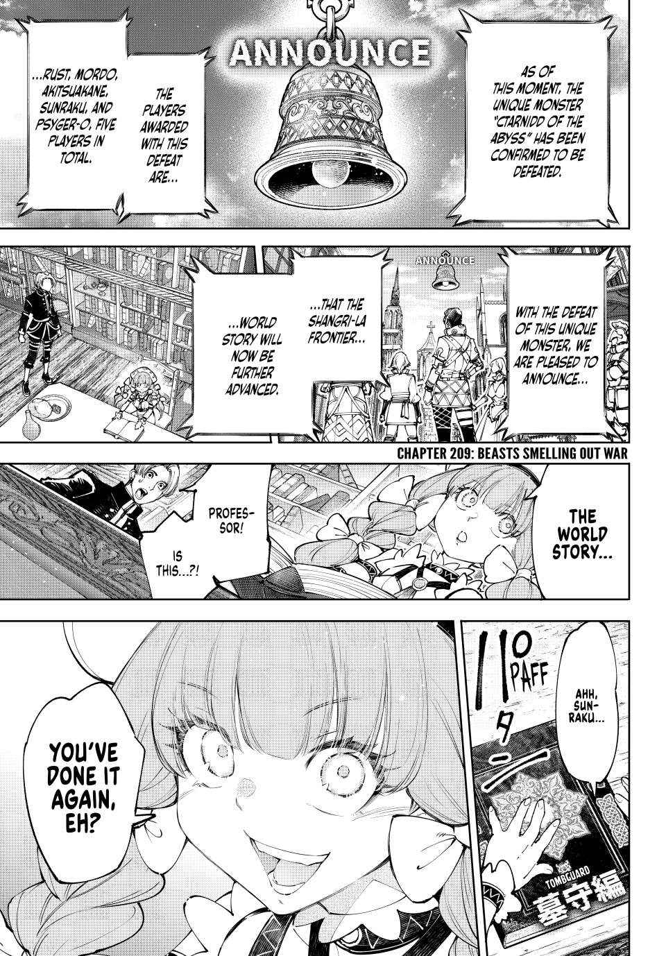 Shangri-La Frontier: Kusoge Hunter, Kami-gee ni Idoman to su Chapter 209 — Page 1