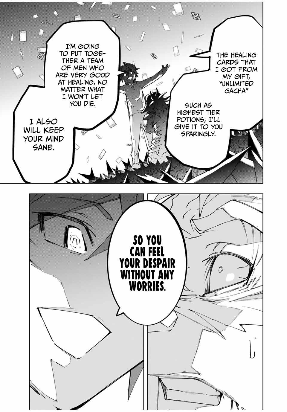 Shinjiteita Nakama-tachi ni Dungeon Okuchi de Korosarekaketa ga Gift "Mugen Gacha" de Level 9999 no Nakama-tachi o Te ni Irete Moto Party Member to Sekai ni Fukushuu & "Zamaa!" Shimasu! Chapter 113 — Page 19
