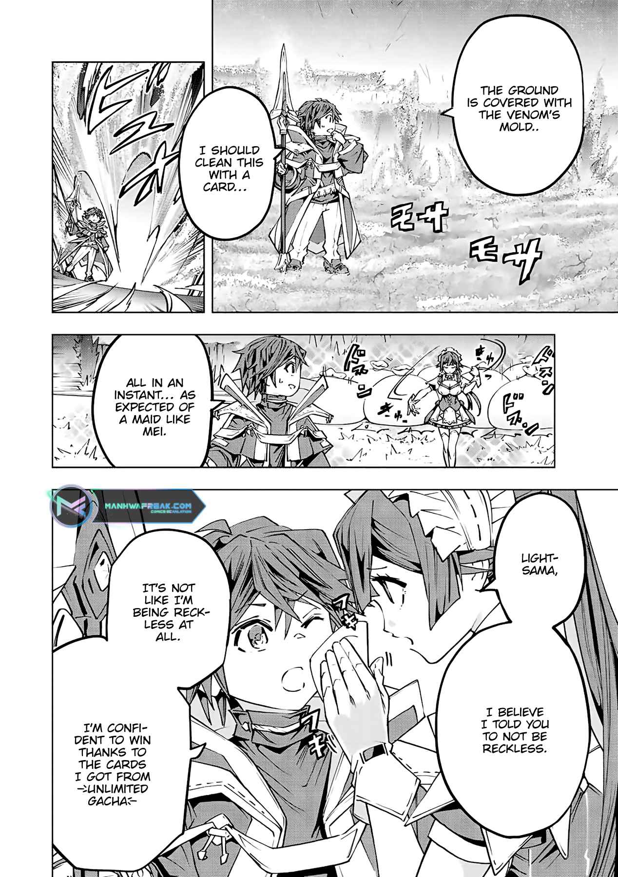 Shinjiteita Nakama-tachi ni Dungeon Okuchi de Korosarekaketa ga Gift "Mugen Gacha" de Level 9999 no Nakama-tachi o Te ni Irete Moto Party Member to Sekai ni Fukushuu & "Zamaa!" Shimasu! Chapter 77 — Page 3