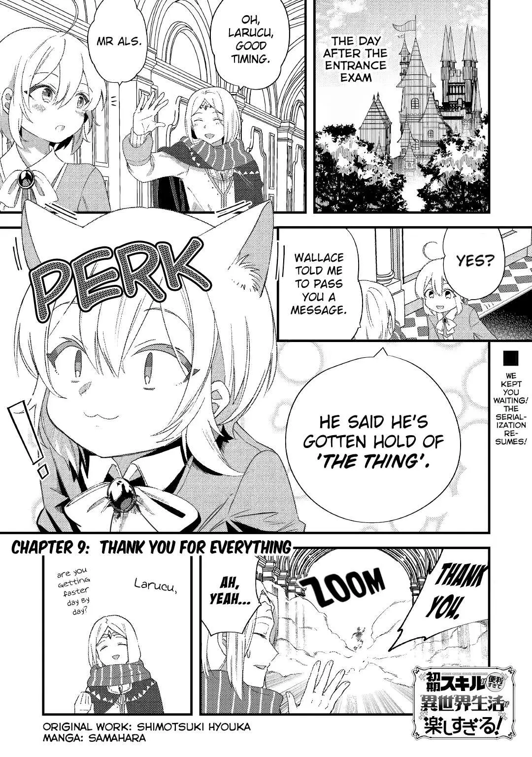 Shoki Skill ga Benri sugite Isekai Seikatsu ga Tanoshisugiru! Chapter 9 — Page 1