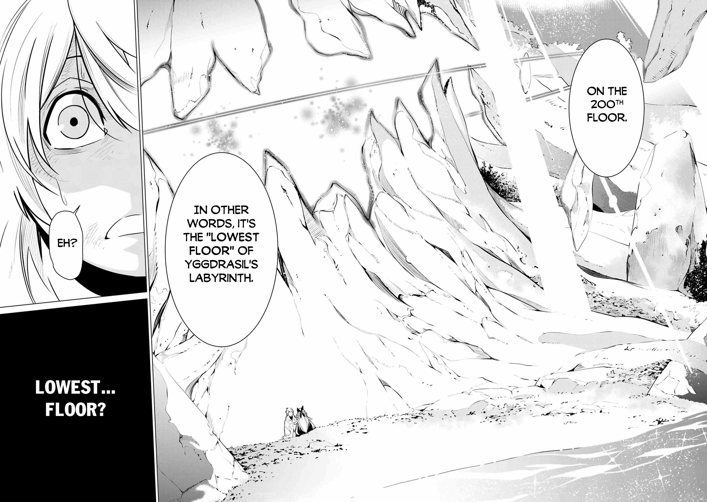 SSS-Rank Dungeon de Knife Ippon Tewatasare Tsuihou Sareta Shiro Madoushi: Yggdrasil no Noroi ni Yori Jakuten de Aru Maryoku Fusoku o Kokufukushi Sekai Saikyou e to Itaru Chapter 1 — Page 53