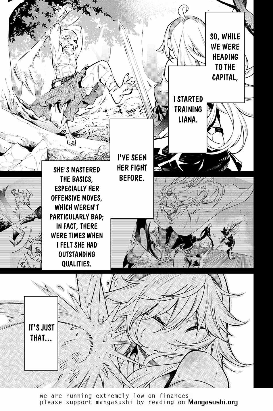 SSS-Rank Dungeon de Knife Ippon Tewatasare Tsuihou Sareta Shiro Madoushi: Yggdrasil no Noroi ni Yori Jakuten de Aru Maryoku Fusoku o Kokufukushi Sekai Saikyou e to Itaru Chapter 14.2 — Page 11