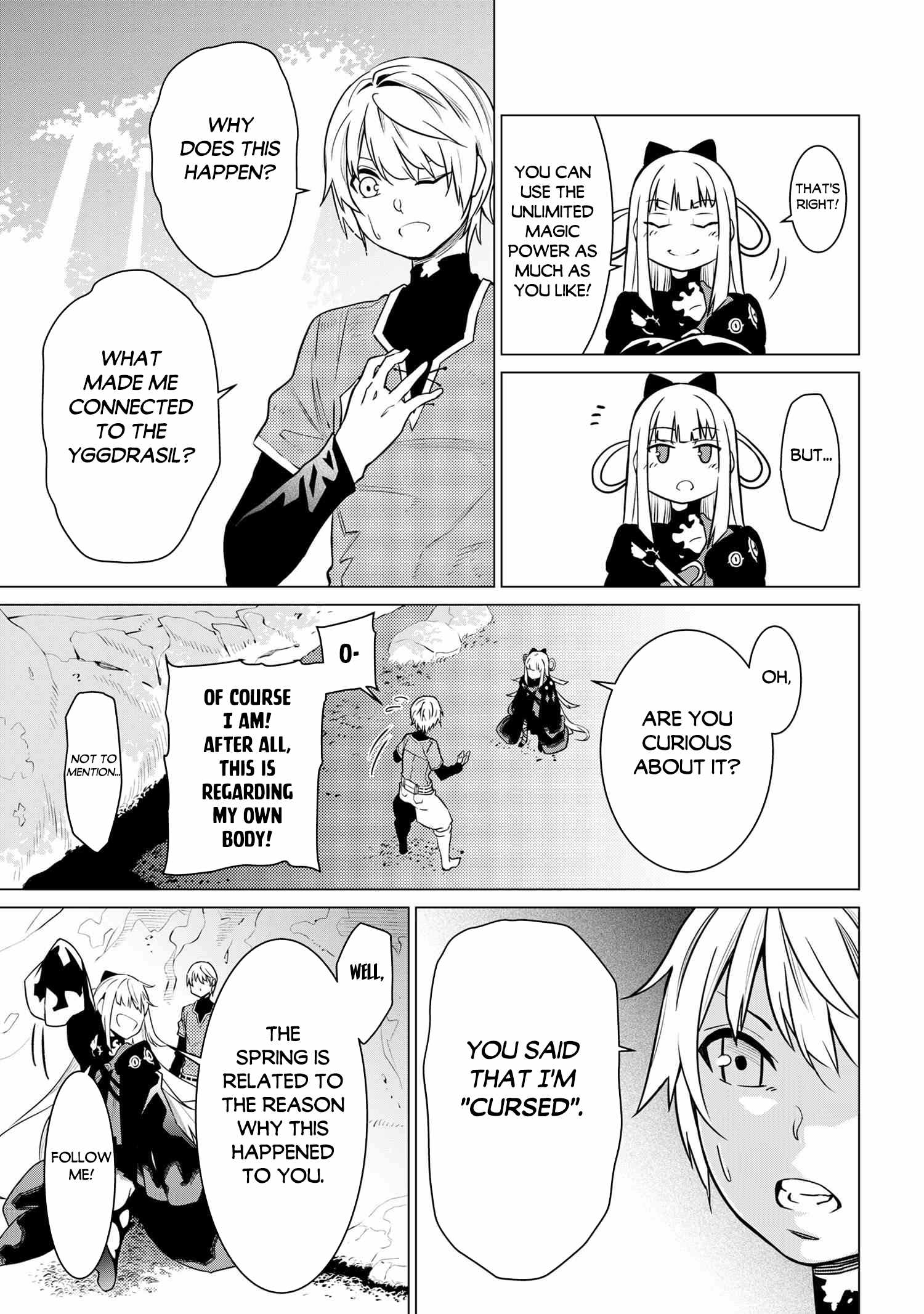 SSS-Rank Dungeon de Knife Ippon Tewatasare Tsuihou Sareta Shiro Madoushi: Yggdrasil no Noroi ni Yori Jakuten de Aru Maryoku Fusoku o Kokufukushi Sekai Saikyou e to Itaru Chapter 2.1 — Page 8
