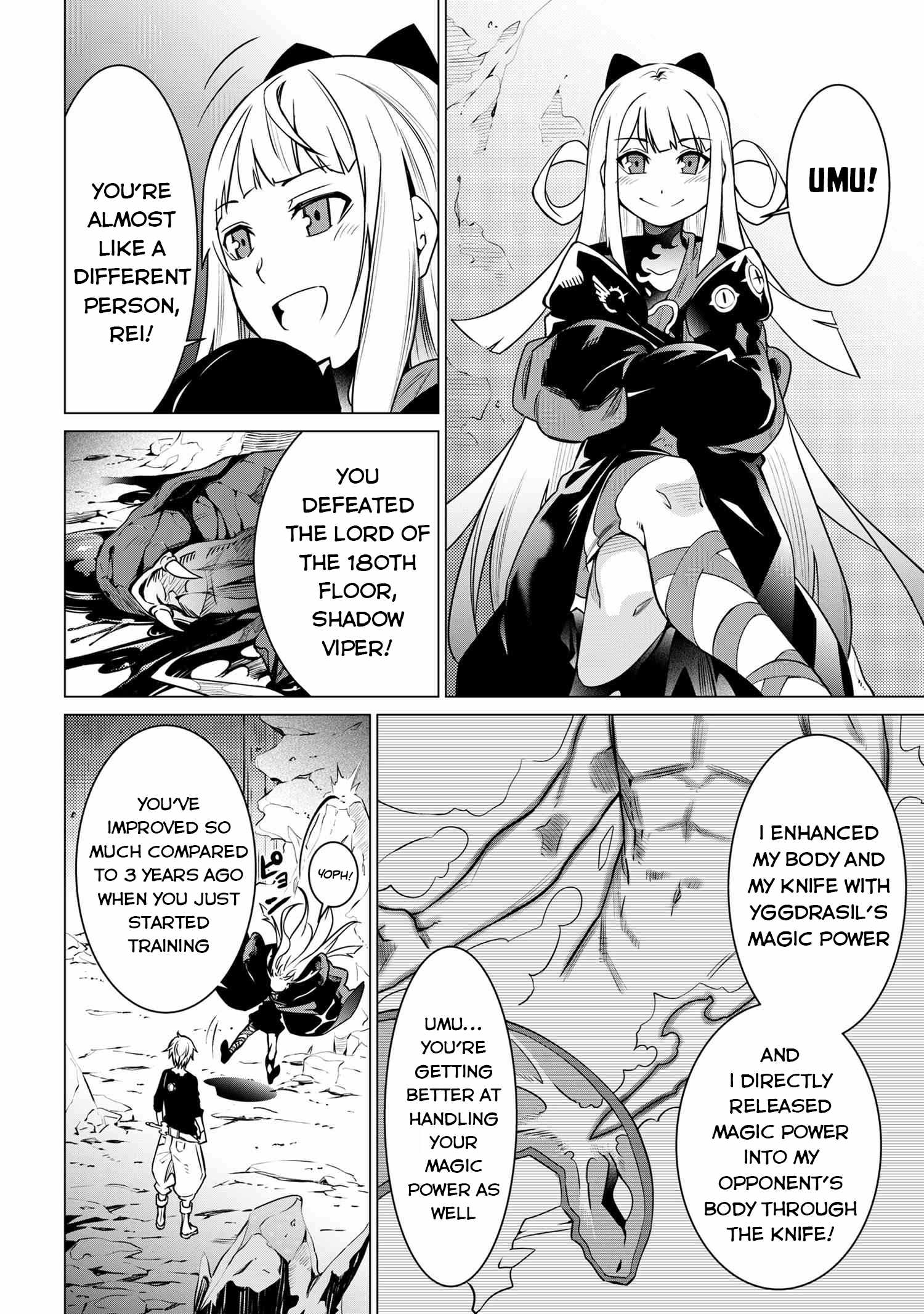 SSS-Rank Dungeon de Knife Ippon Tewatasare Tsuihou Sareta Shiro Madoushi: Yggdrasil no Noroi ni Yori Jakuten de Aru Maryoku Fusoku o Kokufukushi Sekai Saikyou e to Itaru Chapter 2.2 — Page 8