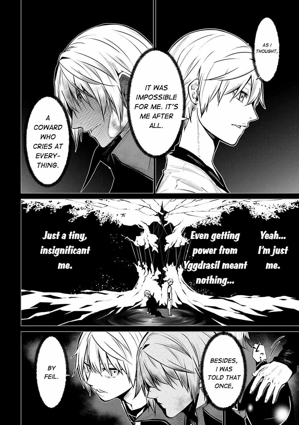 SSS-Rank Dungeon de Knife Ippon Tewatasare Tsuihou Sareta Shiro Madoushi: Yggdrasil no Noroi ni Yori Jakuten de Aru Maryoku Fusoku o Kokufukushi Sekai Saikyou e to Itaru Chapter 21.2 — Page 18