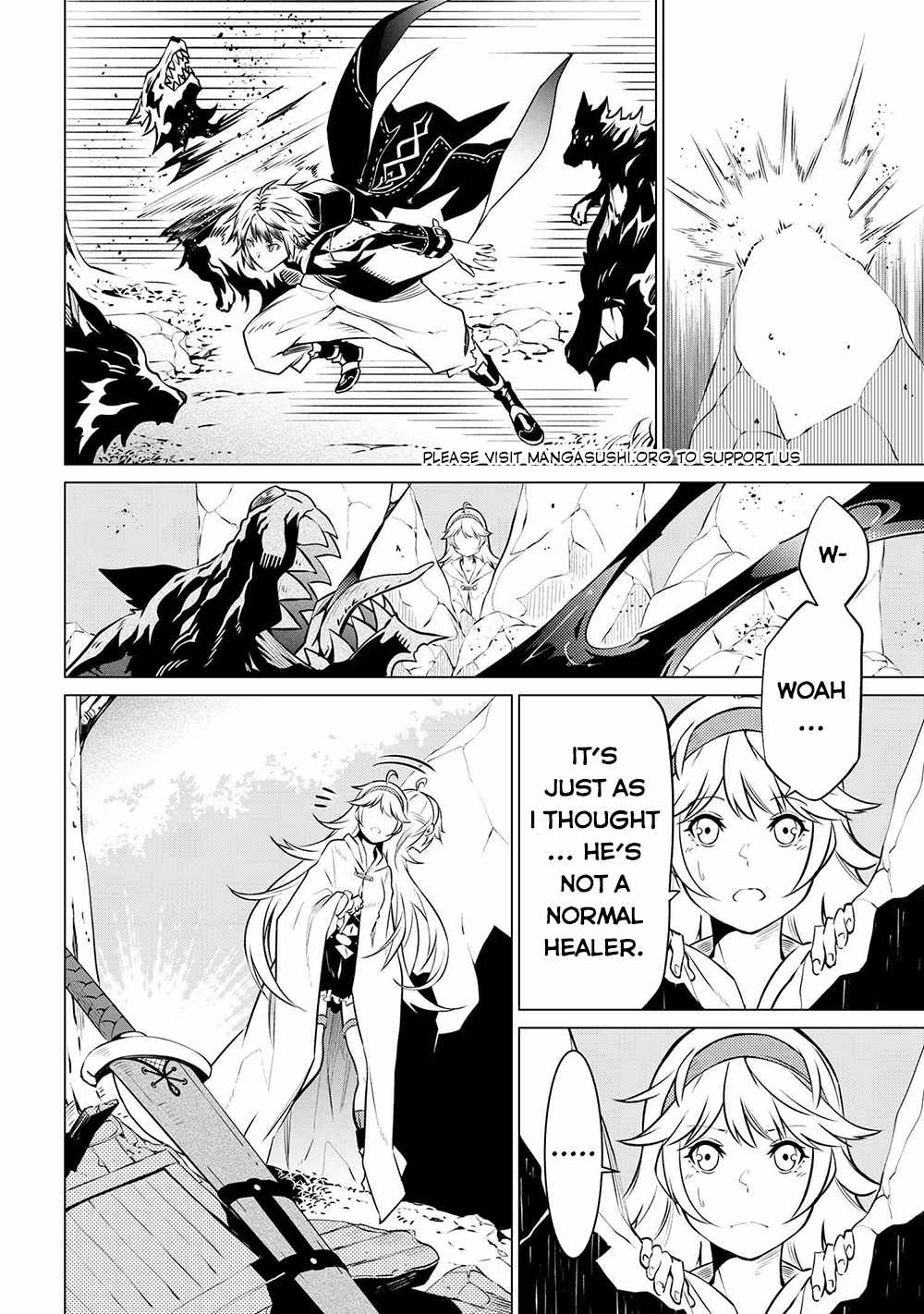 SSS-Rank Dungeon de Knife Ippon Tewatasare Tsuihou Sareta Shiro Madoushi: Yggdrasil no Noroi ni Yori Jakuten de Aru Maryoku Fusoku o Kokufukushi Sekai Saikyou e to Itaru Chapter 5.1 — Page 19