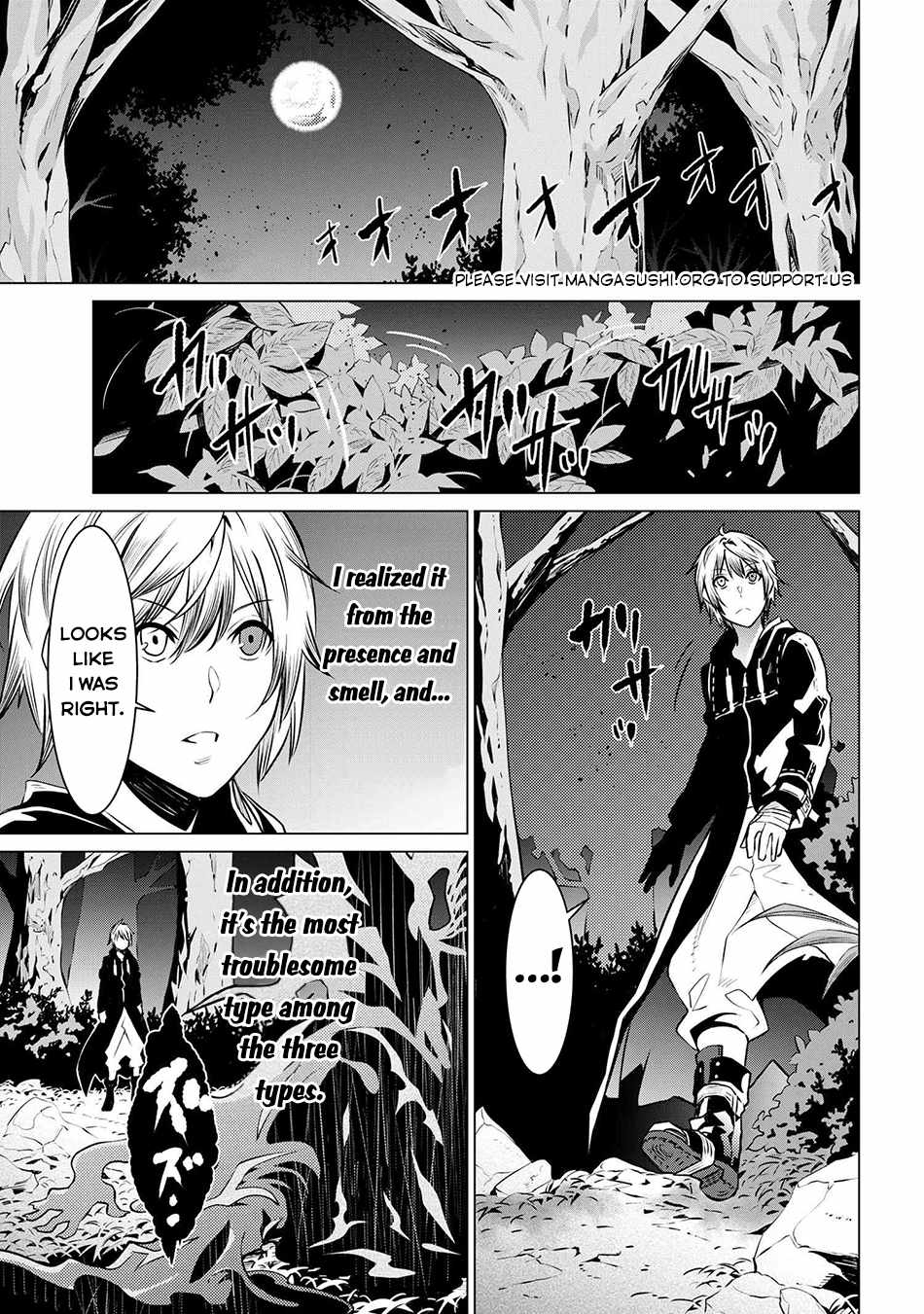 SSS-Rank Dungeon de Knife Ippon Tewatasare Tsuihou Sareta Shiro Madoushi: Yggdrasil no Noroi ni Yori Jakuten de Aru Maryoku Fusoku o Kokufukushi Sekai Saikyou e to Itaru Chapter 6.2 — Page 23
