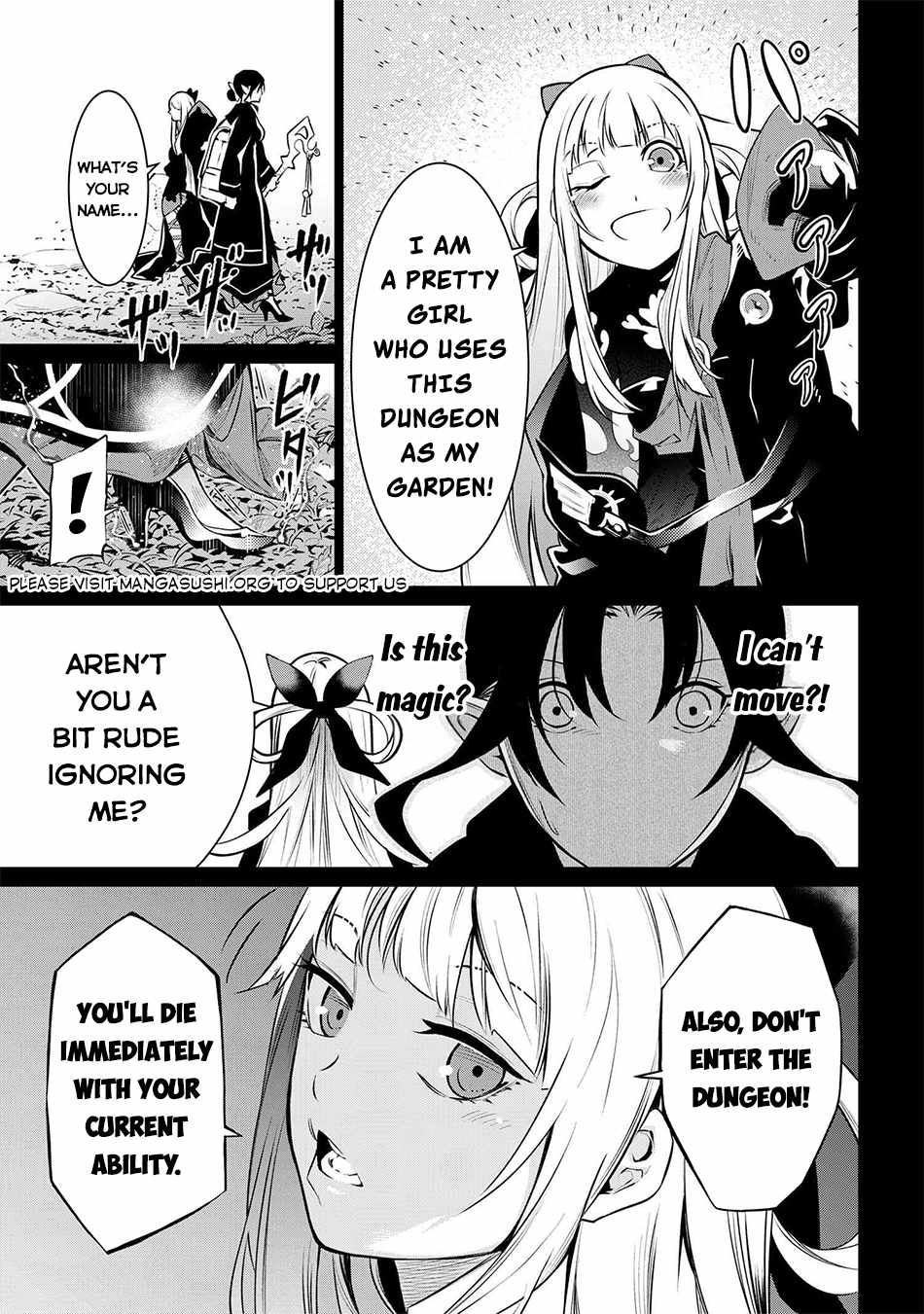 SSS-Rank Dungeon de Knife Ippon Tewatasare Tsuihou Sareta Shiro Madoushi: Yggdrasil no Noroi ni Yori Jakuten de Aru Maryoku Fusoku o Kokufukushi Sekai Saikyou e to Itaru Chapter 7.1 — Page 8