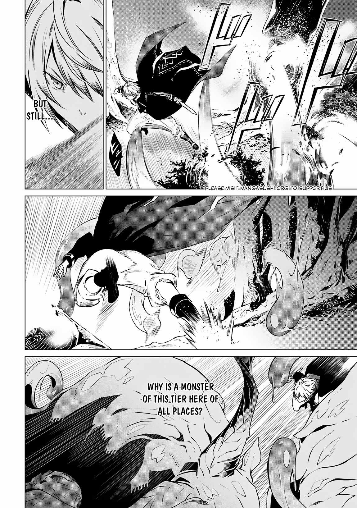 SSS-Rank Dungeon de Knife Ippon Tewatasare Tsuihou Sareta Shiro Madoushi: Yggdrasil no Noroi ni Yori Jakuten de Aru Maryoku Fusoku o Kokufukushi Sekai Saikyou e to Itaru Chapter 8.1 — Page 6